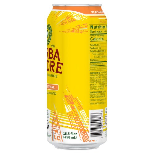 Yerba Madre Peach Revival Organic Yerba Mate, 15.5 fl oz - Fairway