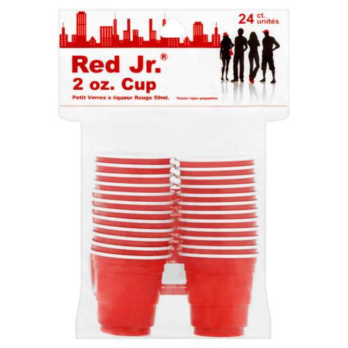 Hefty Party on Disposable Plastic Cups, Red, 18 Ounce, 25 Count