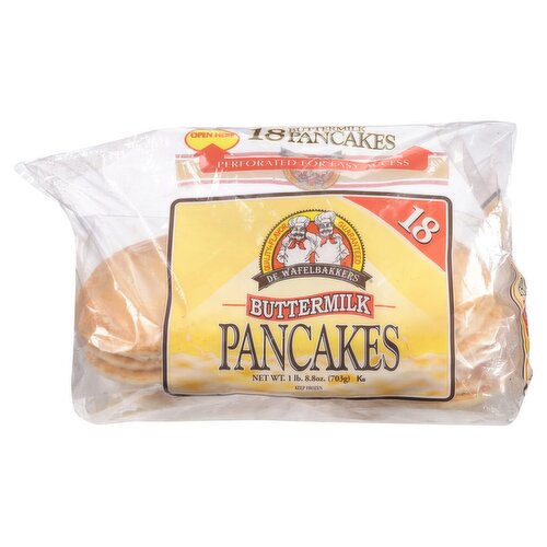 De Wafelbakkers Buttermilk Pancakes, 18 count, 1 lb 8.8 oz De Wafelbakkers Buttermilk Pancakes, 18 count, 1 lb 8.8 oz