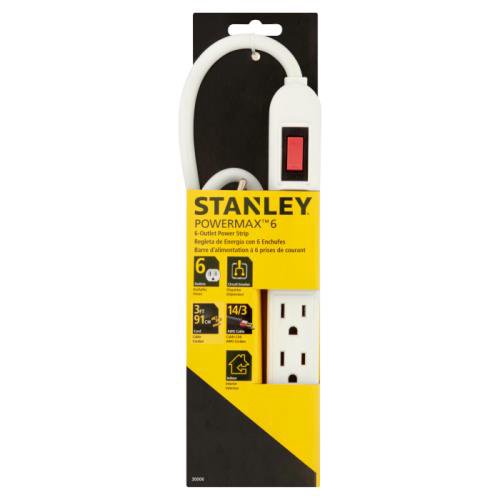 Stanley 6-Outlet Indoor Yellow Power Strip