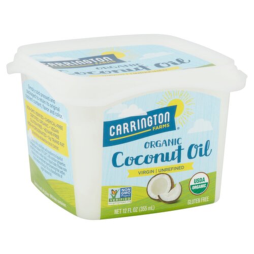 Carrington Farms Virgin Unrefined Organic Coconut Oil, 12 fl oz