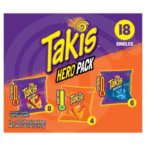 Takis Tortilla Chips Hero Pack, 1 oz, 18 count - The Fresh Takis Tortilla Chips Hero Pack, 1 oz, 18 count - The Fresh