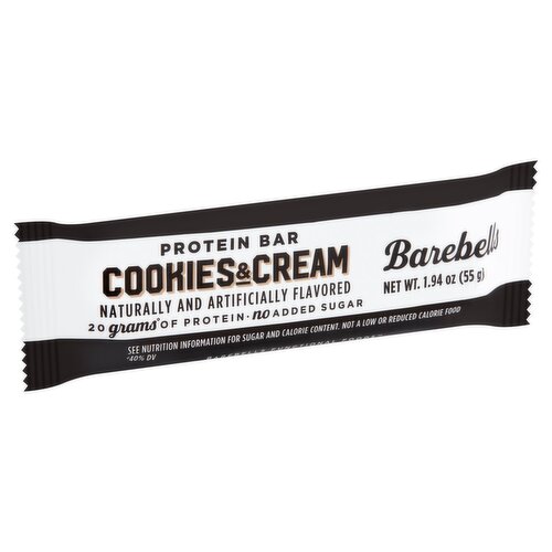 Barebells Cookies & Cream Protein Bar, 1.94 oz - Fairway Barebells Cookies & Cream Protein Bar, 1.94 oz - Fairway