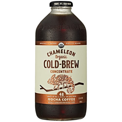 Chameleon Cold-Brew Organic Concentrate Mocha Coffee, 32 fl oz
Bold Meets Balanced
Specialty grade coffee bens. The perfect grind. A meticulous brewing process. The flavors of mild chocolate and warm toffee will make this mocha your go-to cold-brew.
Raise Your Coffee Standards
Organic, consciously crafted cold-brew takes commitment. We source specialty grade coffee beans and carefully roast them to deliver low acid, super smooth coffee - every time.