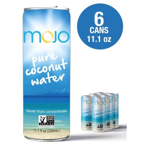 Mojo Naturals Pure Coconut Water - 6 Pack, 66.6 fl oz