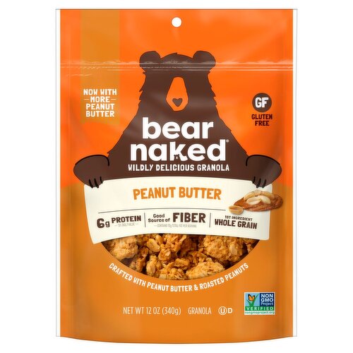 Bear Naked Peanut Butter Granola Cereal, Good Source of Fiber, 12  oz Bag Image 2 of 11
