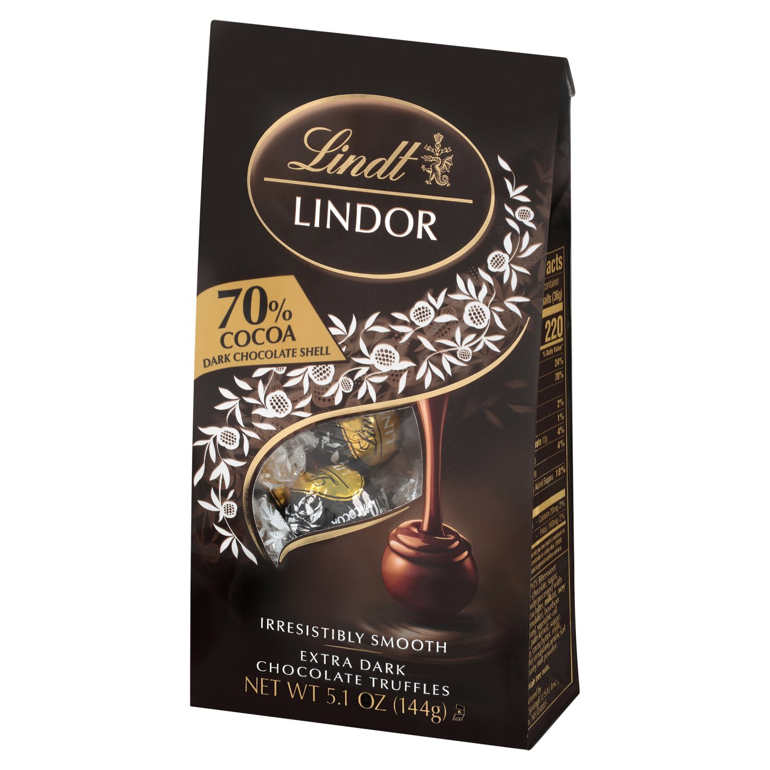 Lindt Lindor Extra Dark Chocolate Truffles, 5.1 oz - Fairway