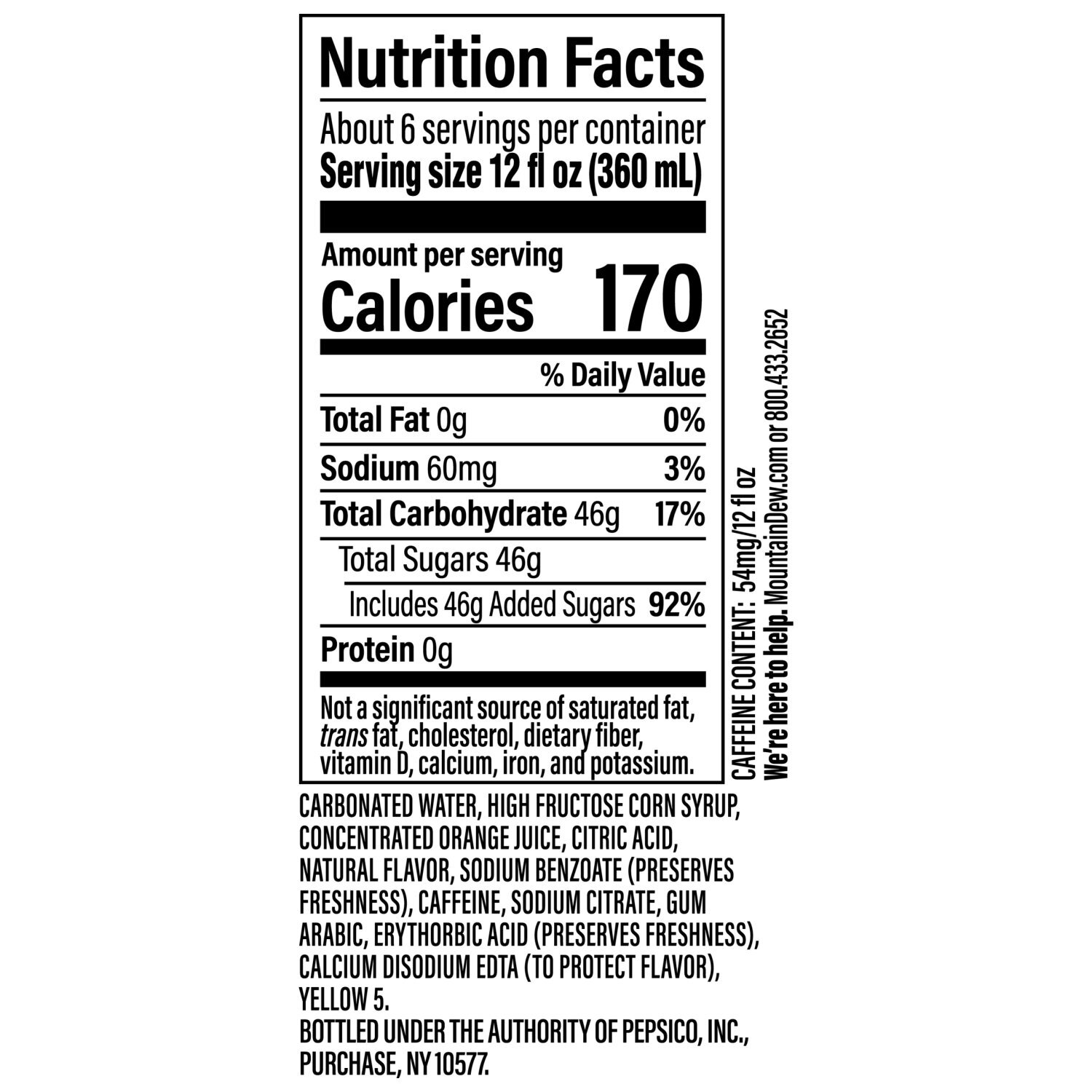 Mountain Dew Soda Citrus 2 Liter Image 4 of 6