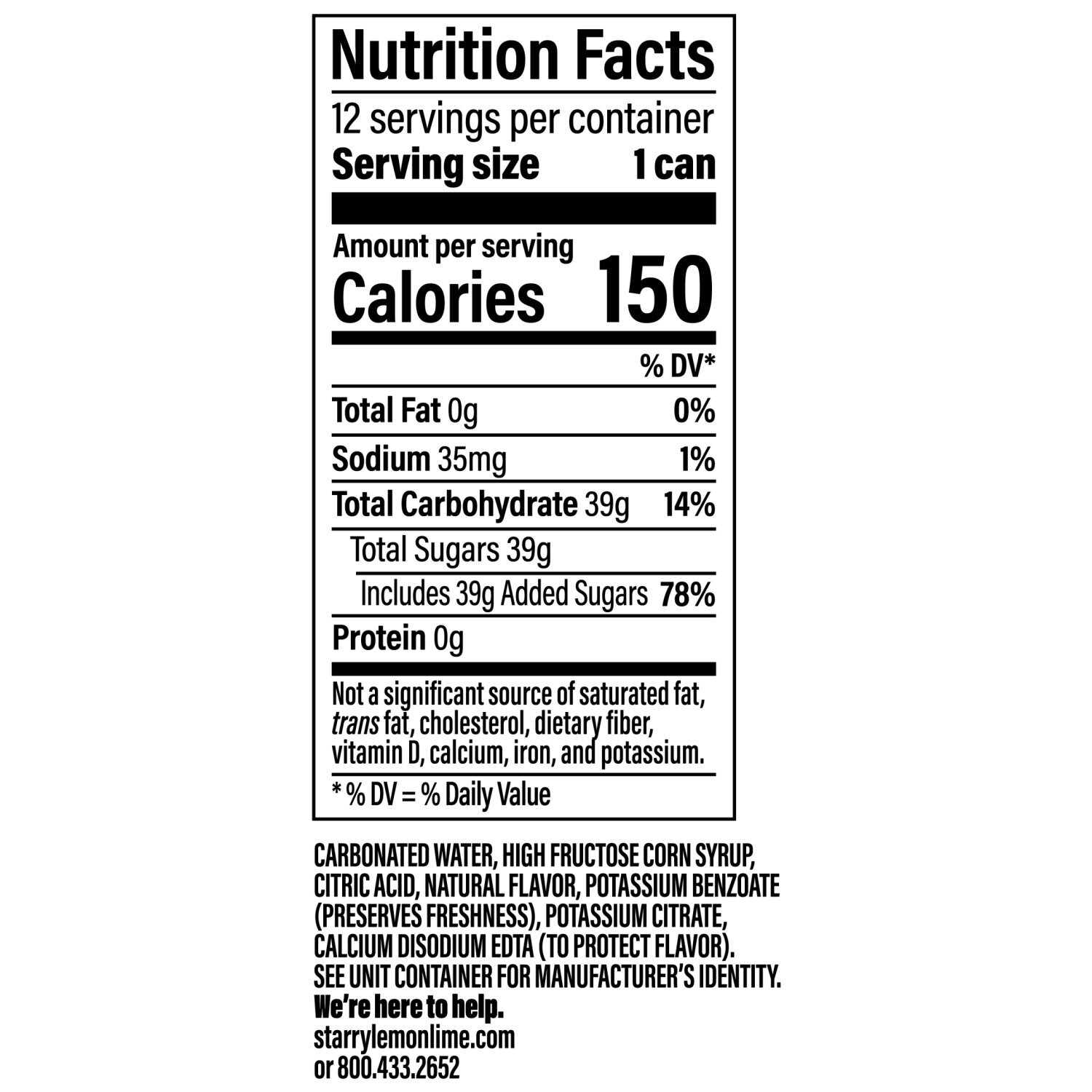 Starry Soda Lemon Lime 12 Fl Oz, 12 Count Image 5 of 8