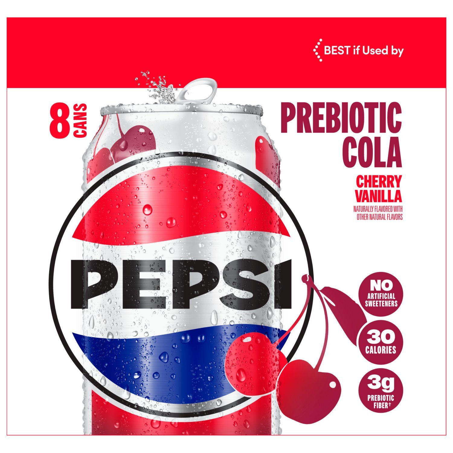 Pepsi Prebiotic Cola Cherry Vanilla 12 Fl Oz X 8 - The Fresh Grocer