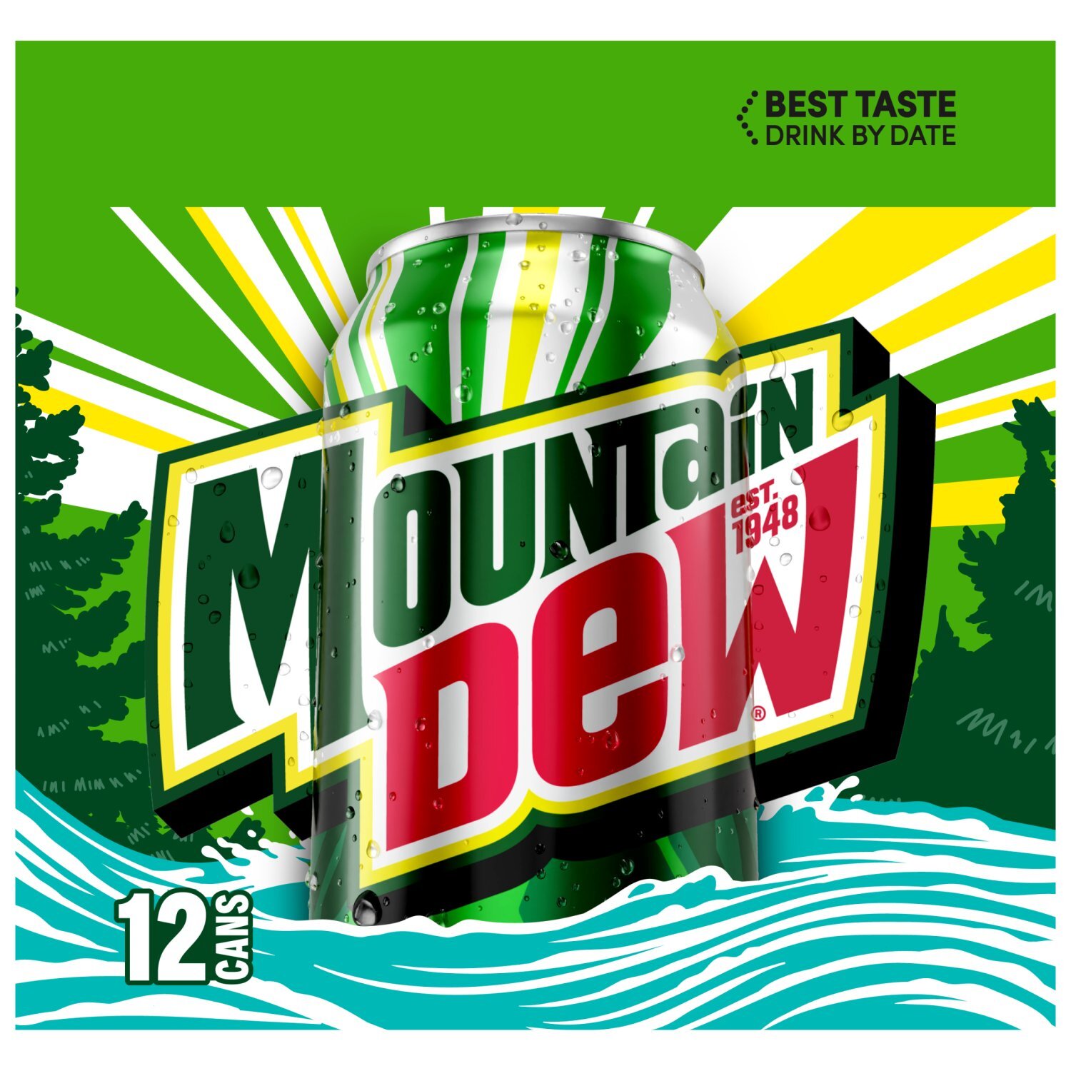 Mountain Dew Soda Citrus 12 Fl Oz, 12 Count Image 3 of 5