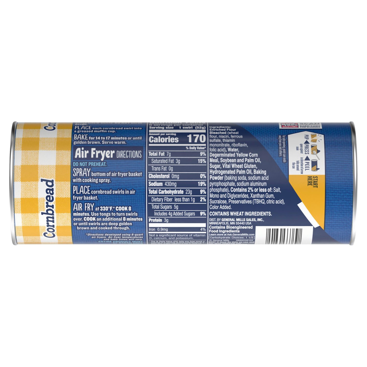 Pillsbury Cornbread Swirls, 6 Count, 11 oz Image 4 of 5