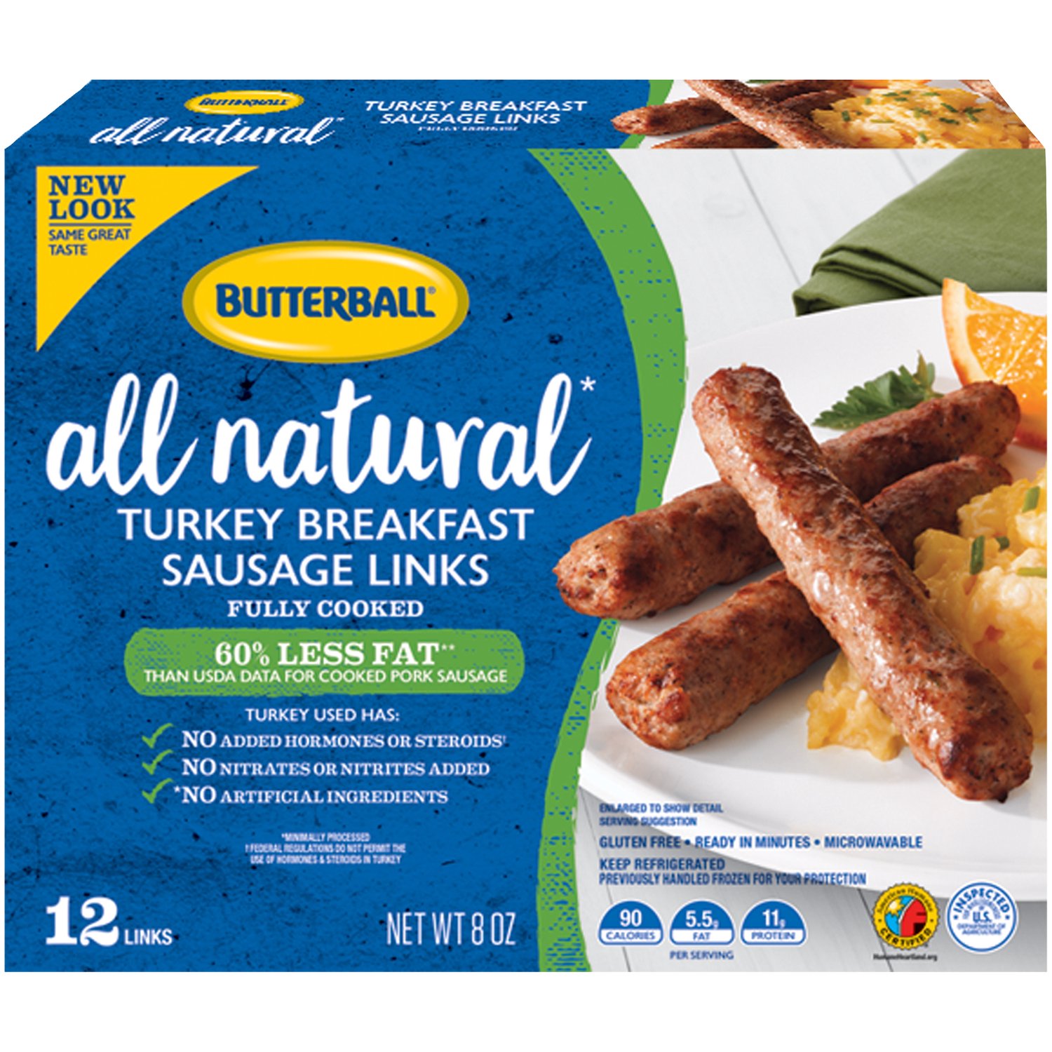 Butterball All Natural Ready-To-Cook Sweet Italian Style Turkey Sausage, 1  lb.