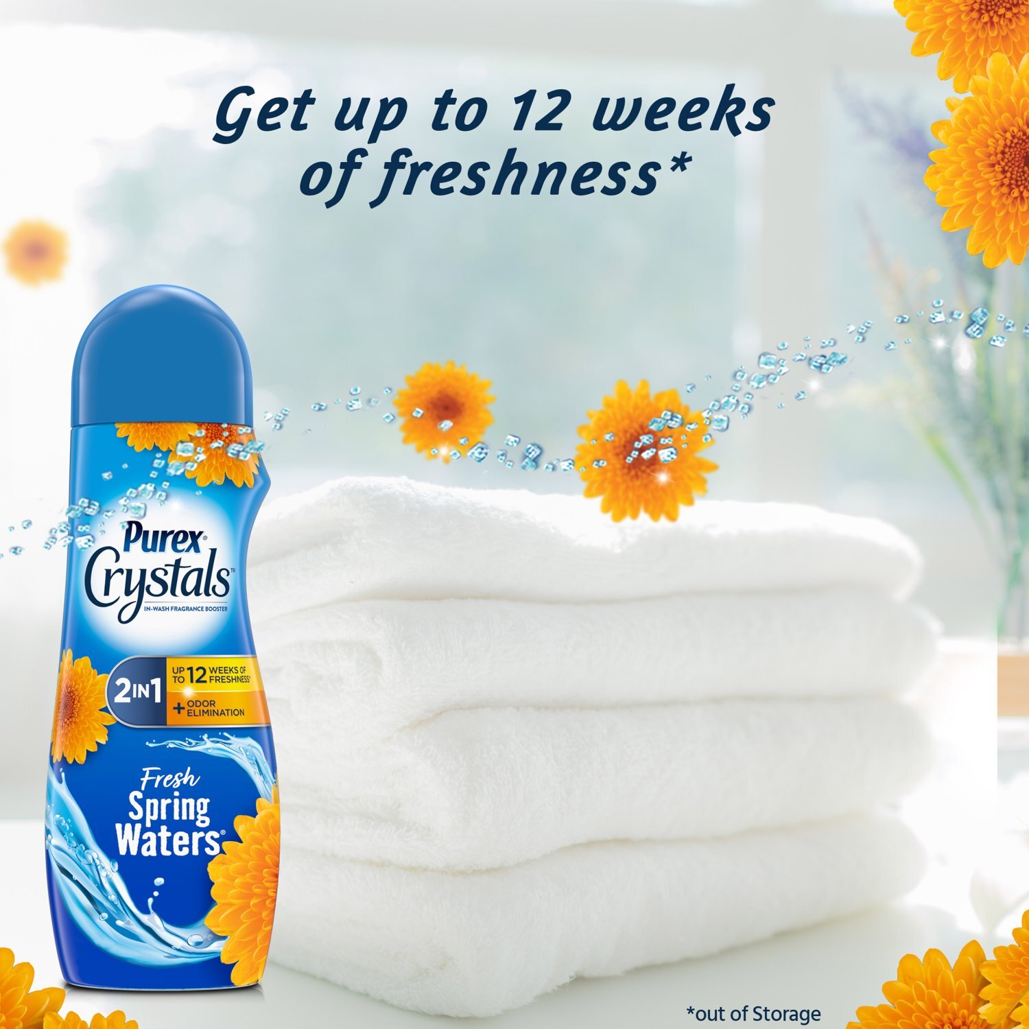Purex Crystals Fresh Spring Waters 2in1 In-Wash Fragrance Booster