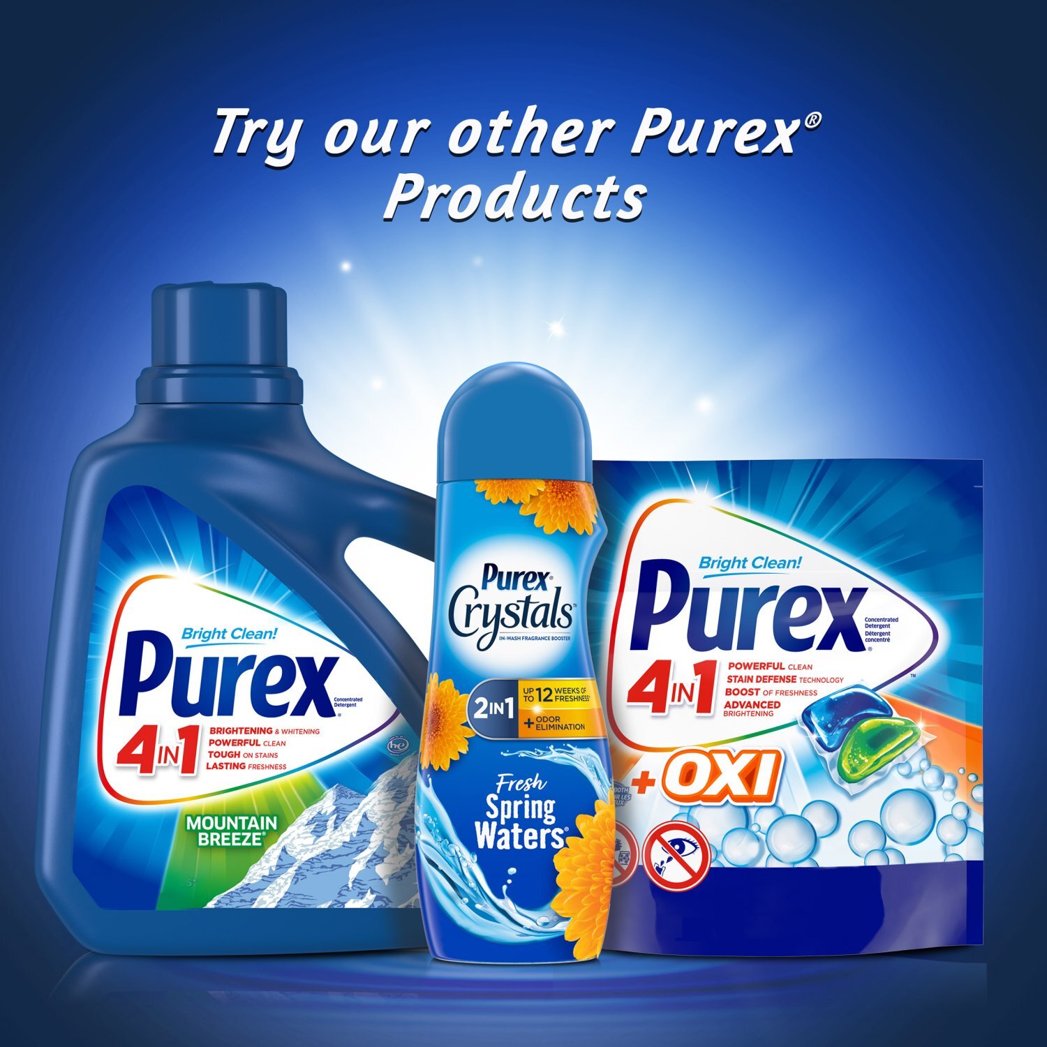 Purex Crystals Fresh Spring Waters 2in1 In-Wash Fragrance Booster, 1.31 lb Image 5 of 9