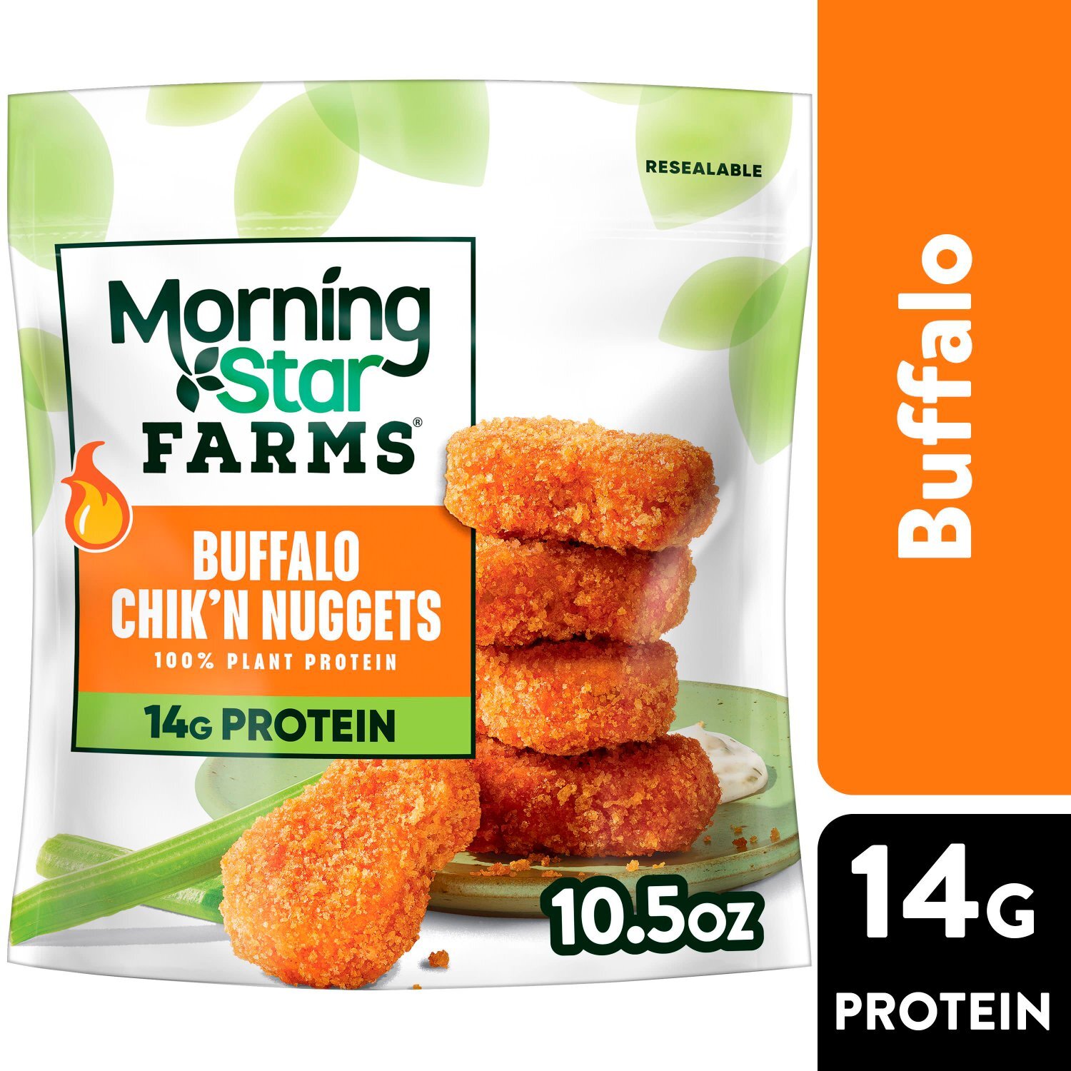 MorningStar Farms Buffalo Chik'n Vegan Nuggets, 10.5 oz MorningStar Farms Buffalo Chik'n Vegan Nuggets, 10.5 oz