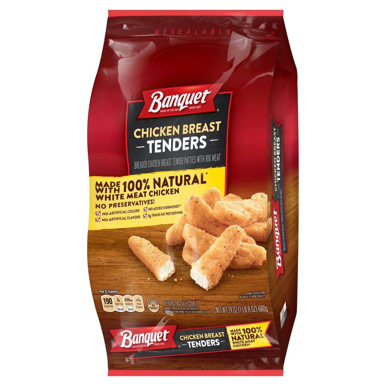 Banquet Chicken Breast Tenders, 24 oz Image 9 of 9