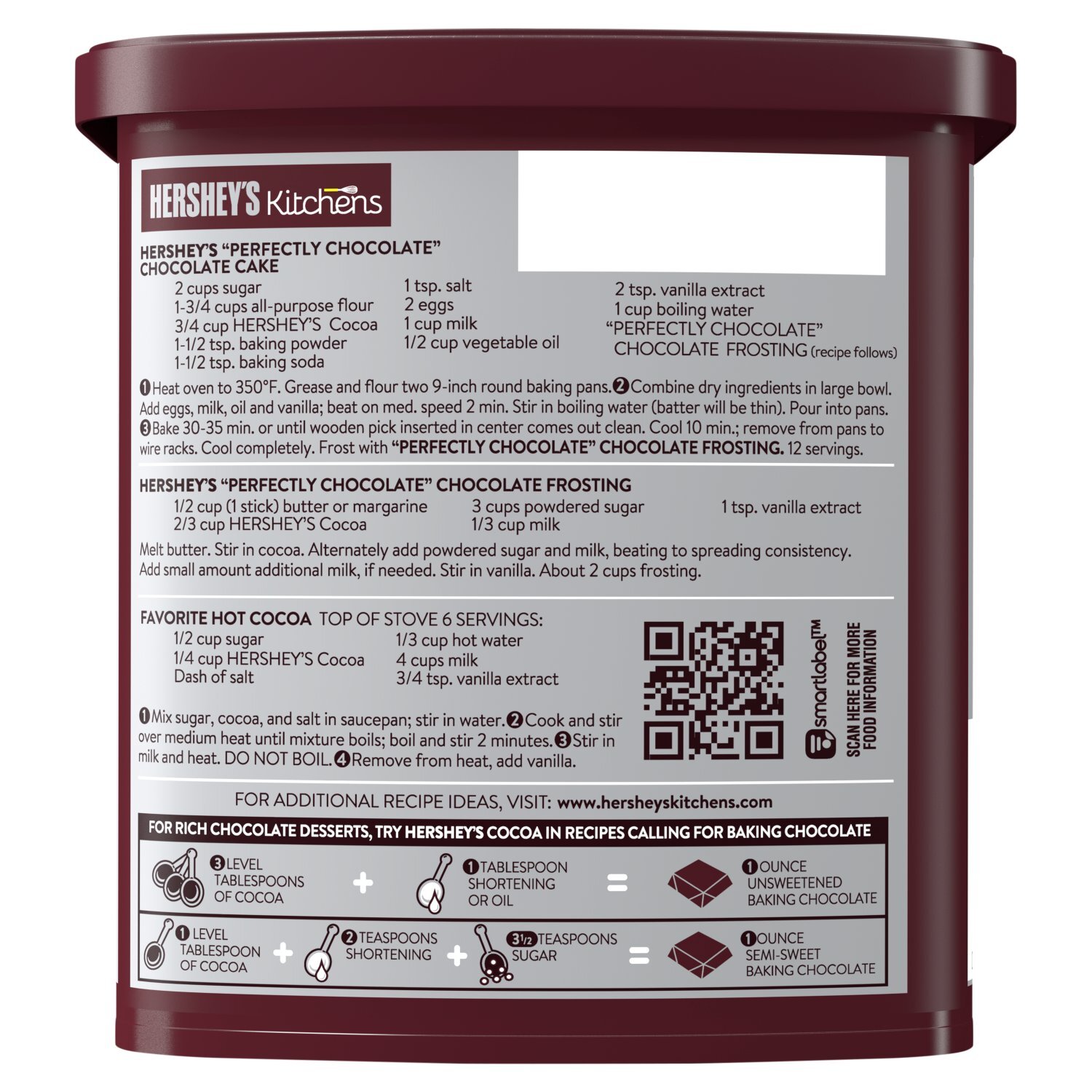 Hershey's Natural Unsweetened 100% Cocoa, 8 oz Image 8 of 11