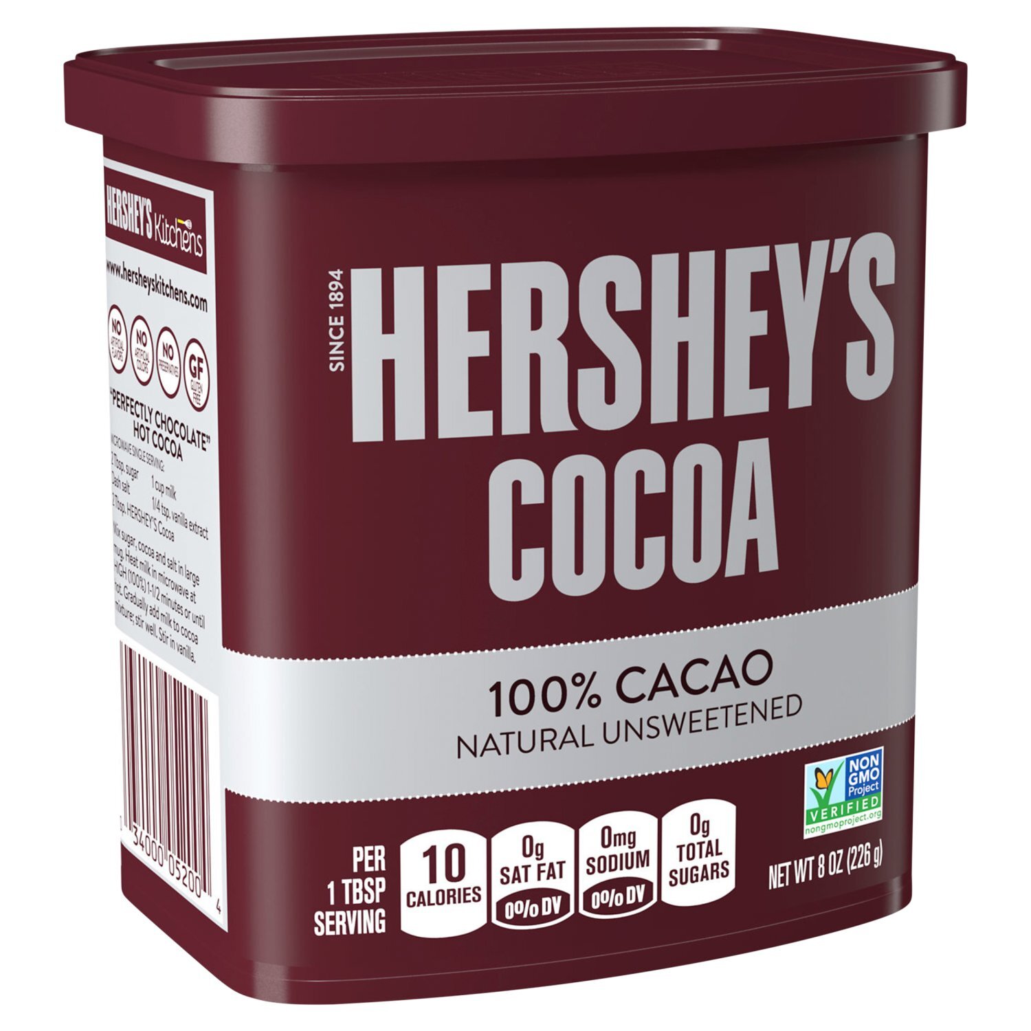 Hershey's Natural Unsweetened 100% Cocoa, 8 oz Image 11 of 11