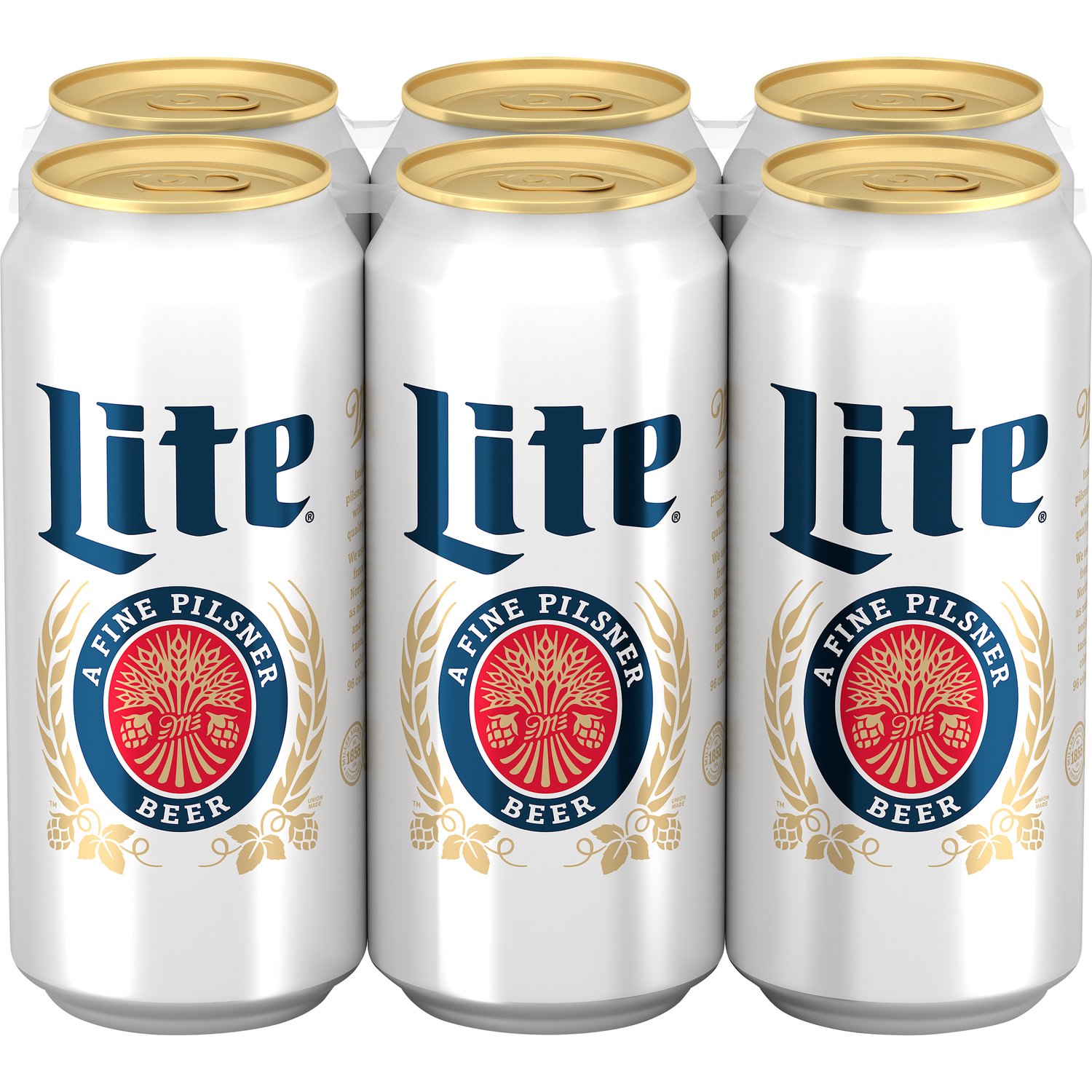 Set Of (2) NEW Miller Lite 16 Ounce Aluminum Can Cup Tumbler Beer Drinking  Can