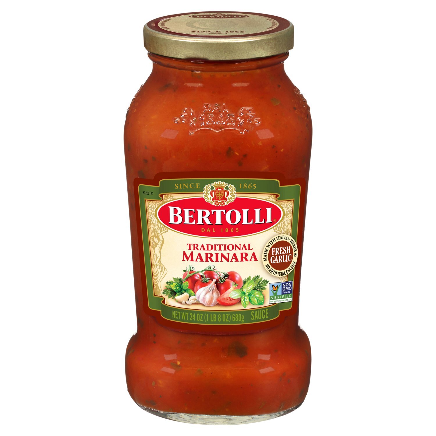 Bertolli Traditional Marinara Sauce, Tomato Pasta Sauce, 24 oz Image 7 of 9