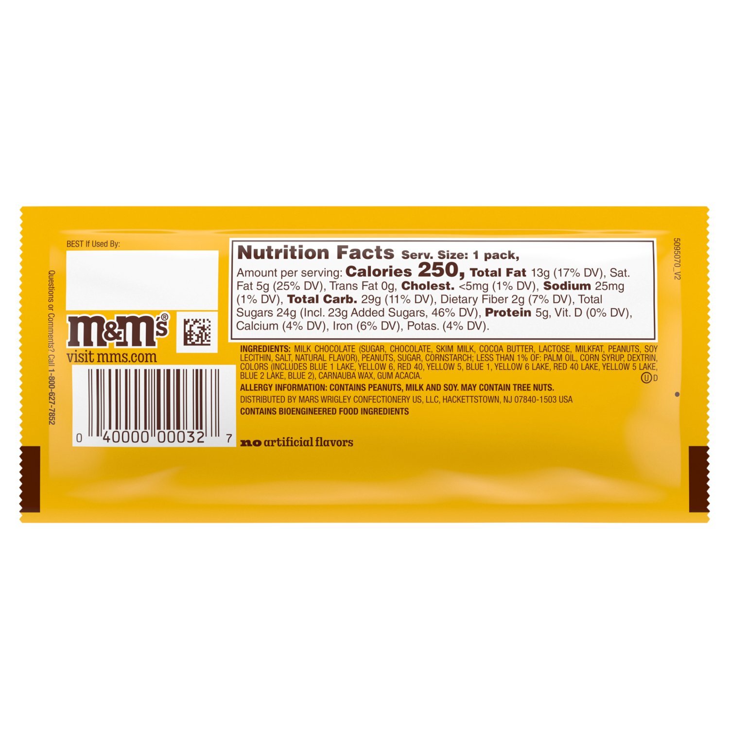 M&M's Peanut Chocolate Candies, 1.74 oz - Price Rite