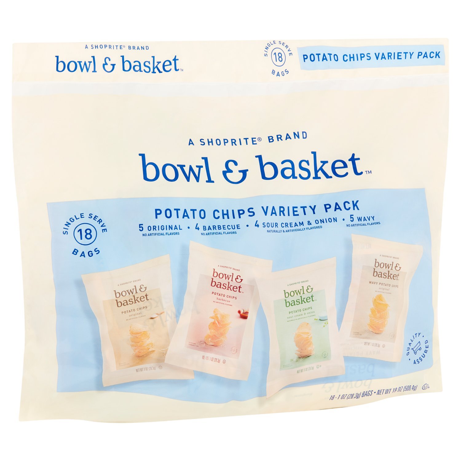 Bowl & Basket Potato Chips Variety Pack, 1 oz, 18 count - The