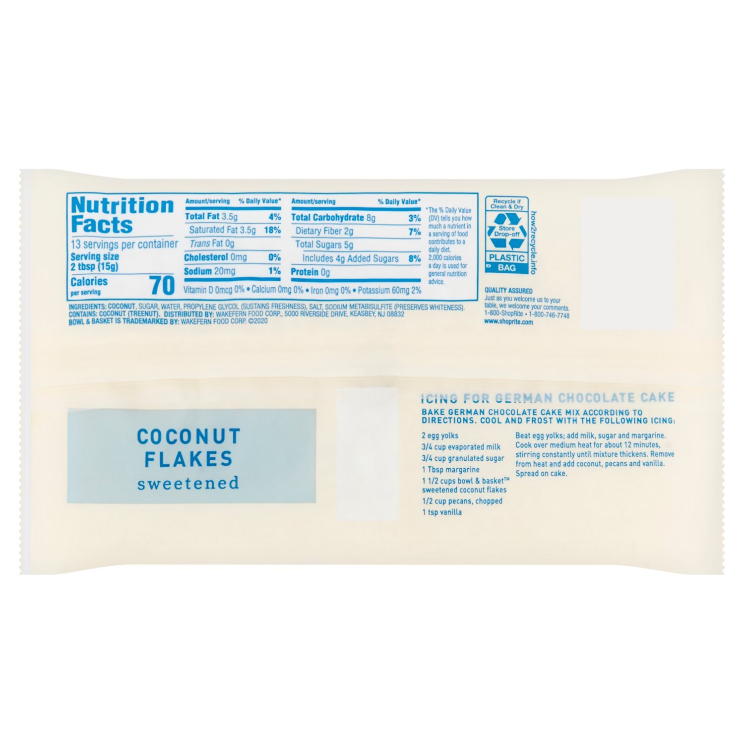 Bowl & Basket Sweetened Coconut Flakes, 7 oz Image 4 of 5