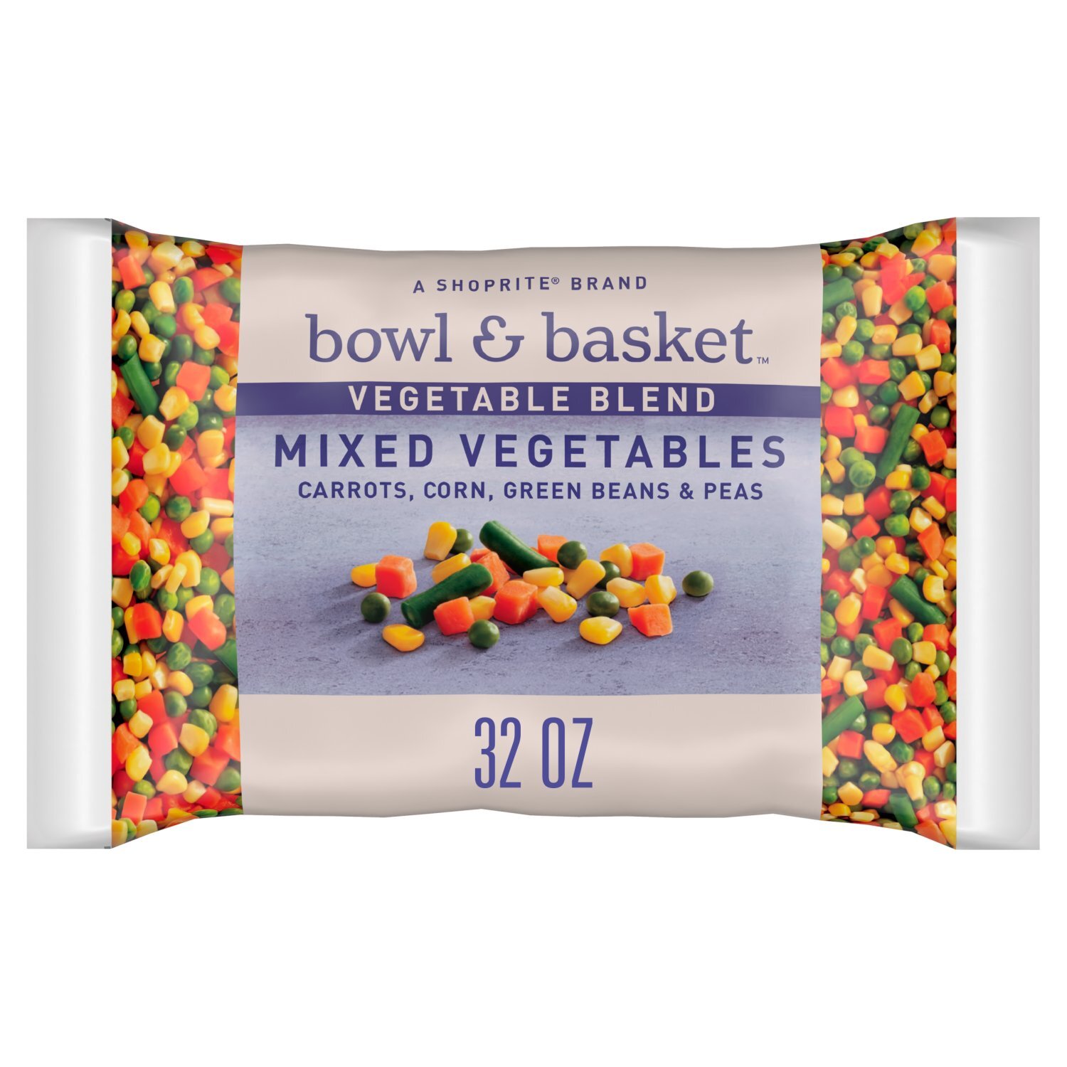 Carrots, Corn, Green Beans & Peas