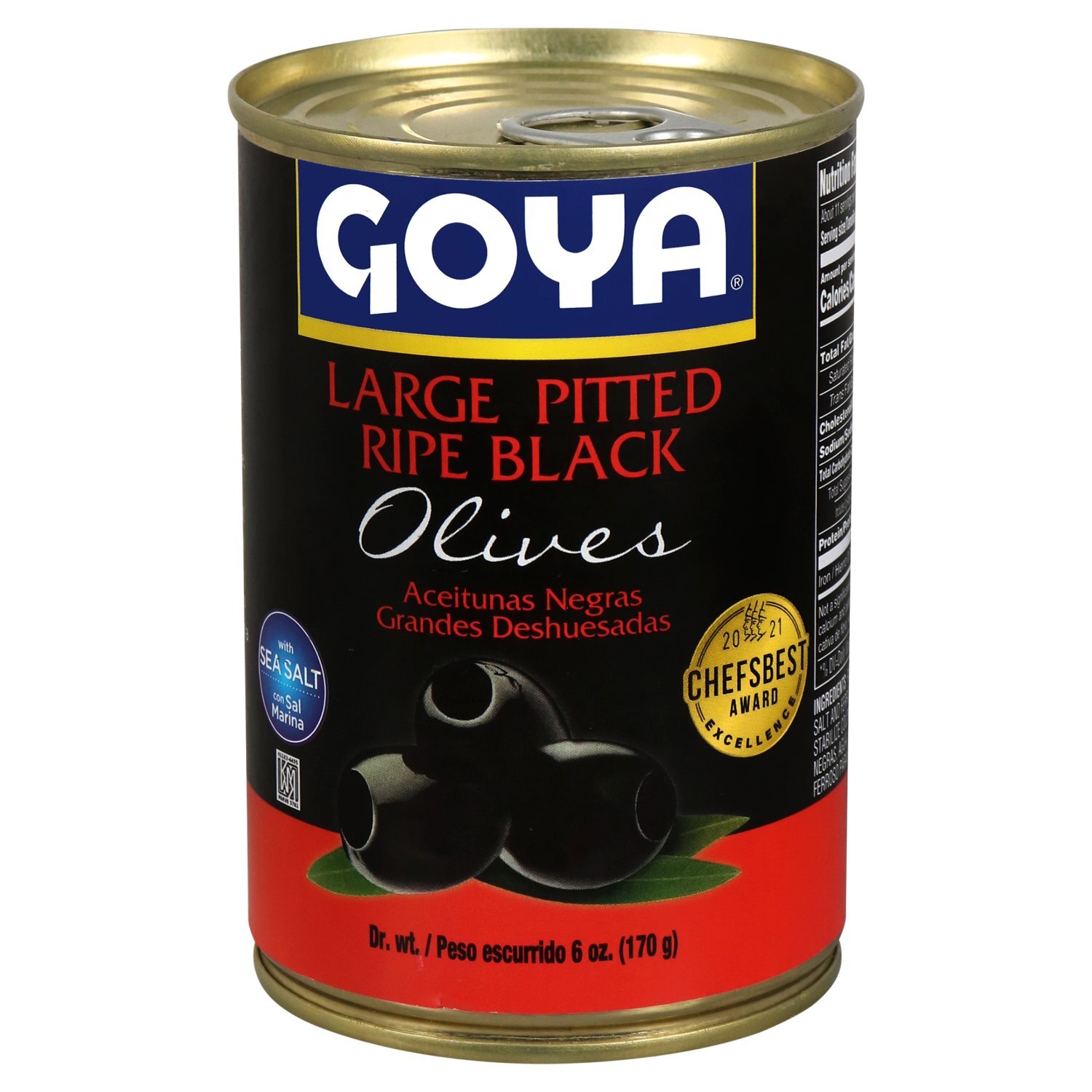 Goya Large Pitted Ripe Black Olives, 6 oz - Fairway