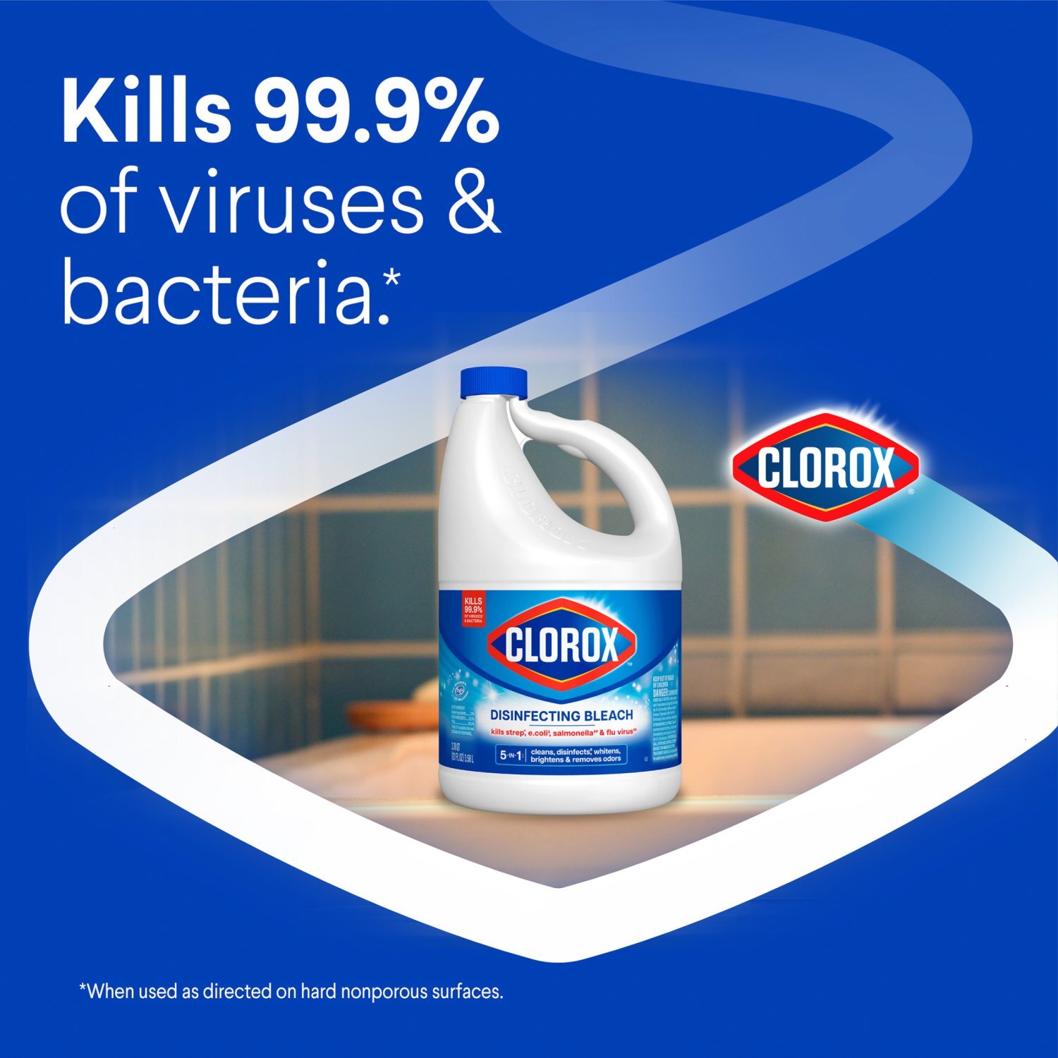 Clorox Disinfecting Bleach, 121 fl oz Image 6 of 11