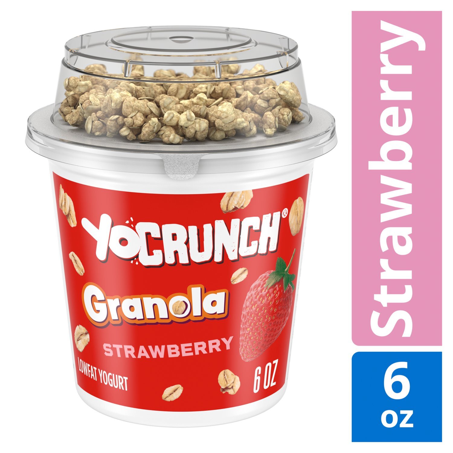 YoCrunch Granola Strawberry Lowfat Yogurt with Toppers, 6 oz YoCrunch Granola Strawberry Lowfat Yogurt with Toppers, 6 oz