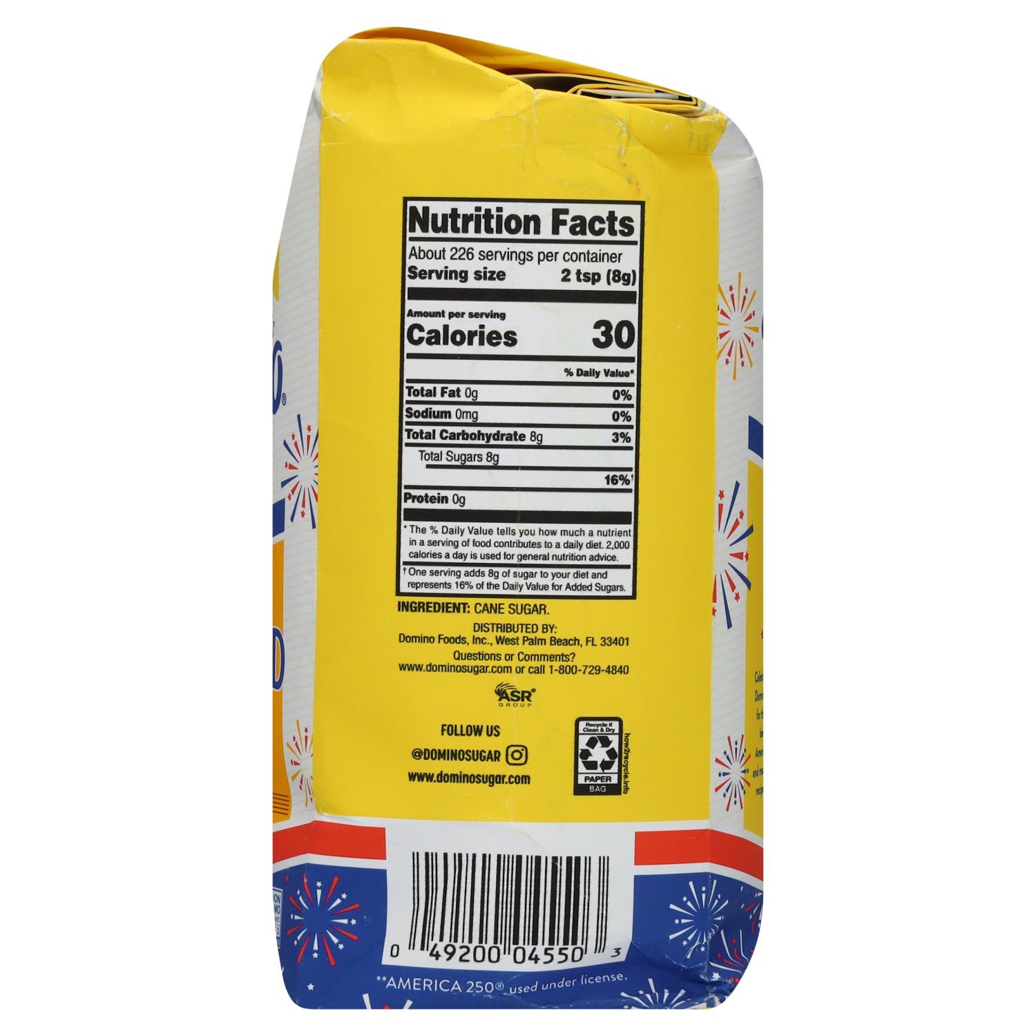 Domino Premium Pure Cane Granulated Sugar, 4 lb Image 8 of 8