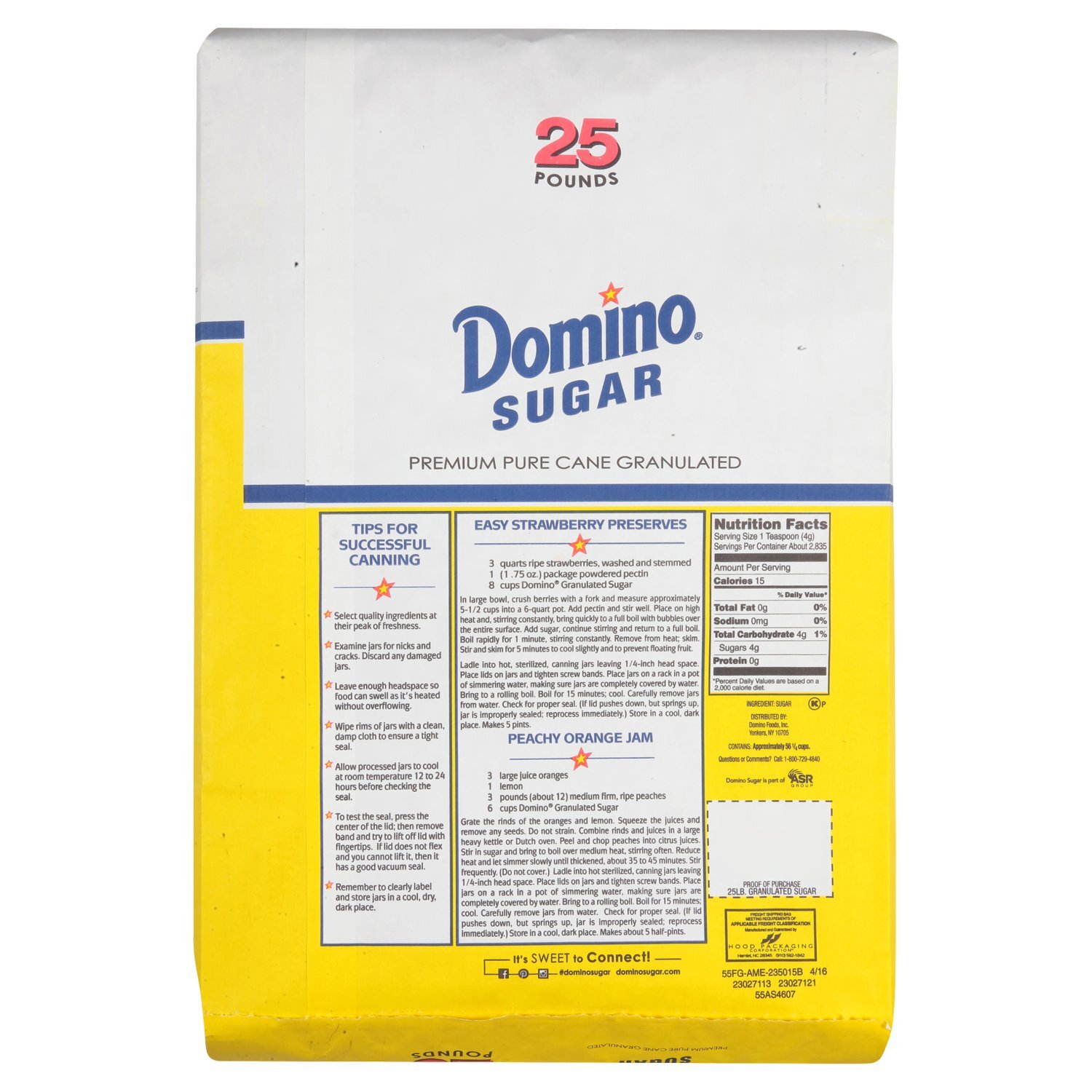 Domino Premium Pure Cane Granulated Sugar, 25 lb Image 4 of 6