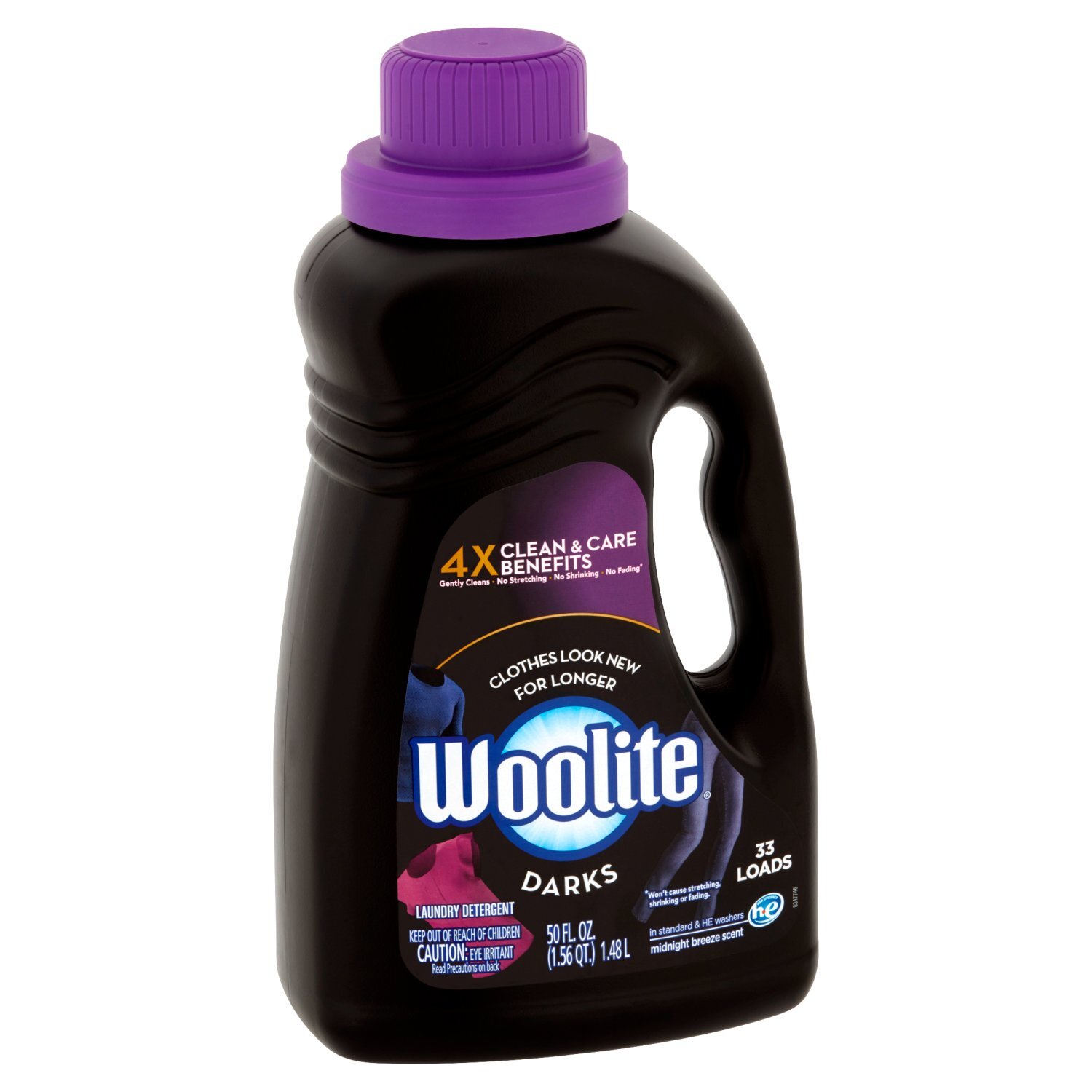Woolite Darks Midnight Breeze Scent Laundry Detergent, 33 loads, 50 fl oz Image 5 of 5
