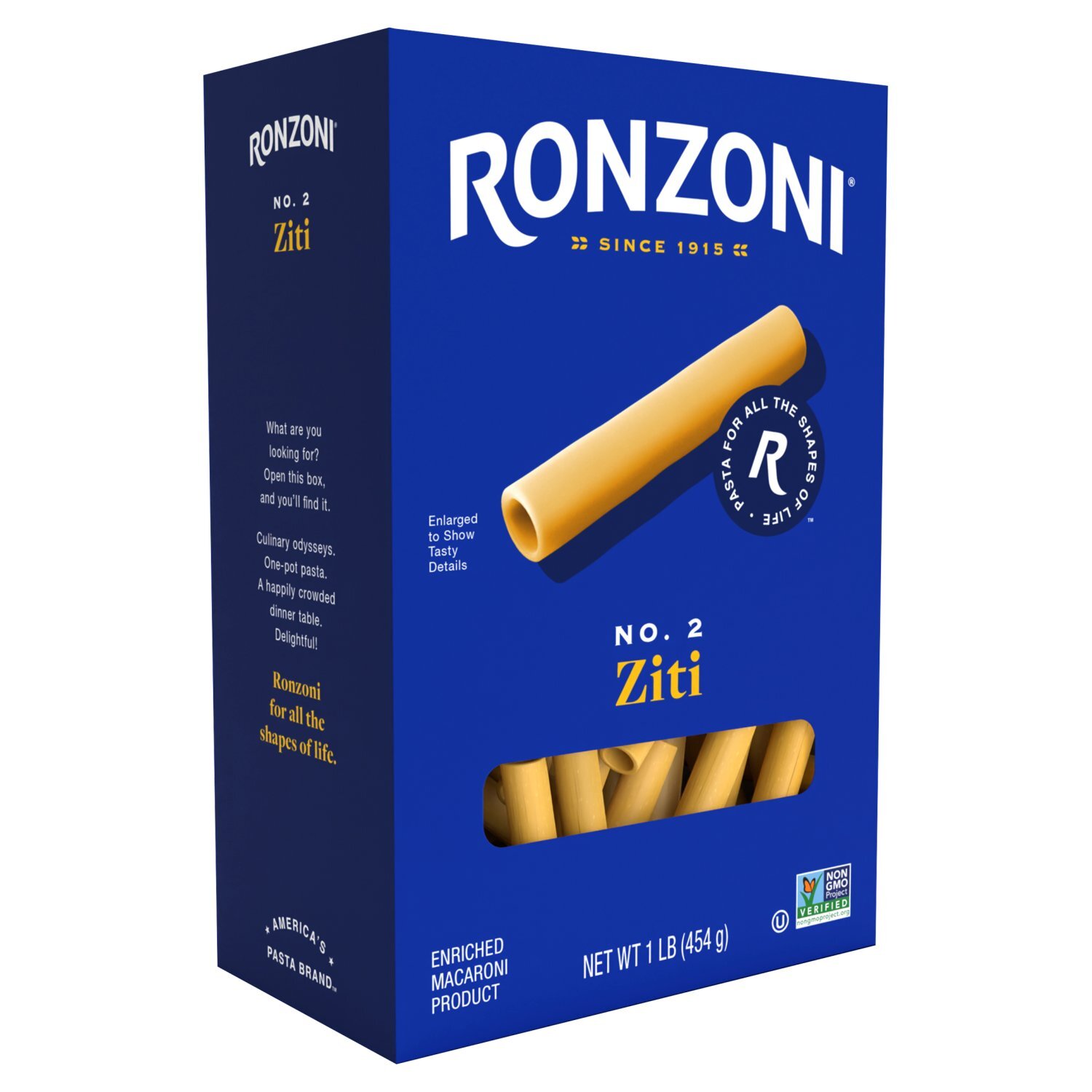 Ronzoni No. 2 Ziti Pasta, 1 lb - The Fresh Grocer