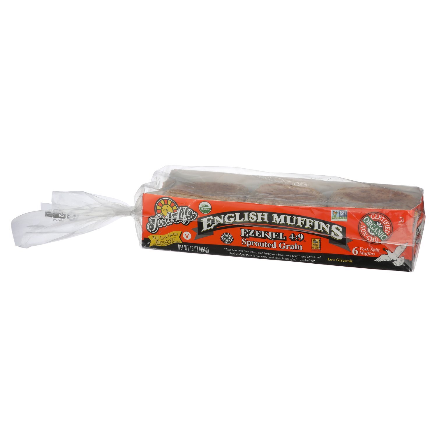 Food For Life Ezekiel 4:9 Sprouted Grain English Muffins, 6 count, 16 oz Image 8 of 8