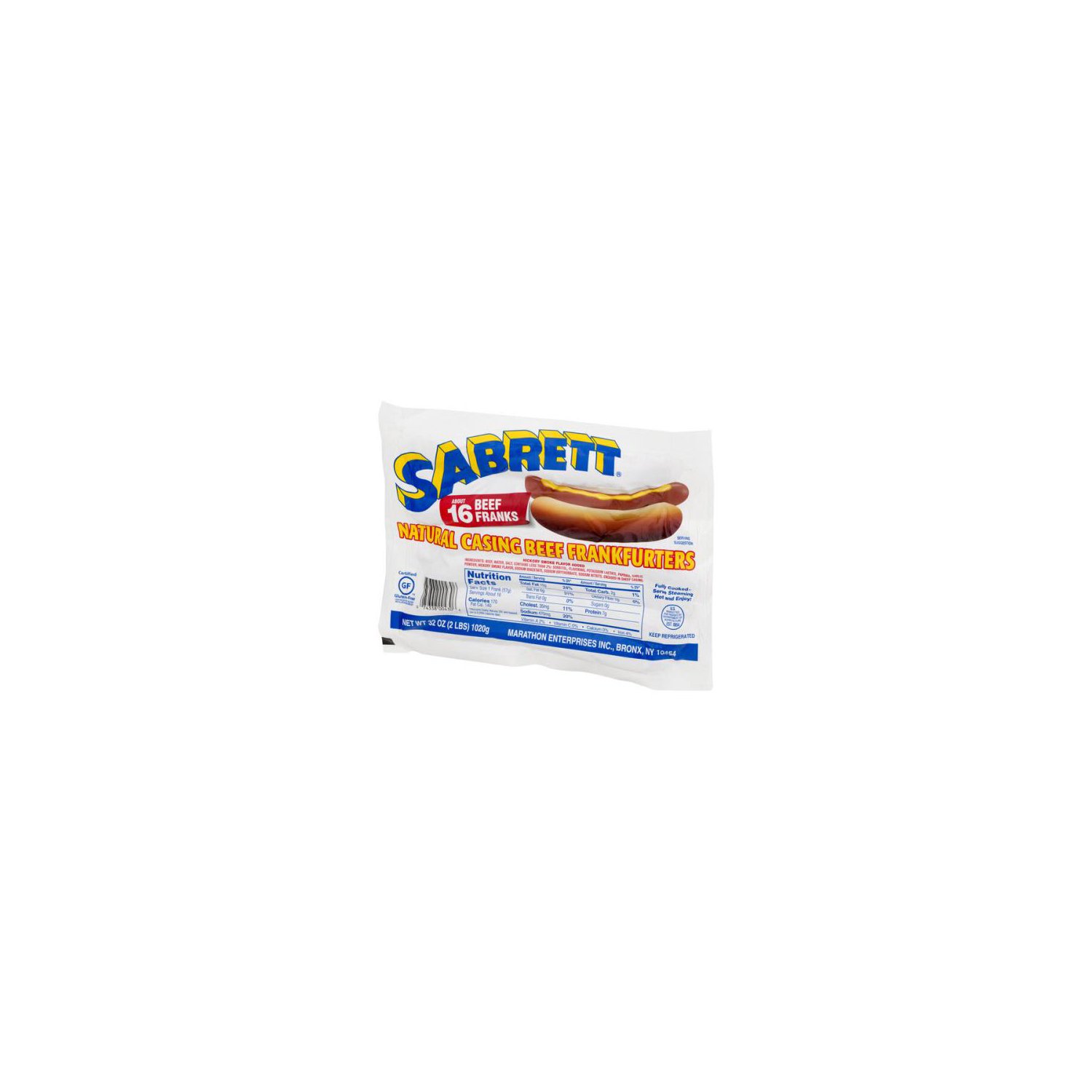 Sabrett Hot Dogs (5lb - 40 count) - Majestic Foods - Patchogue New