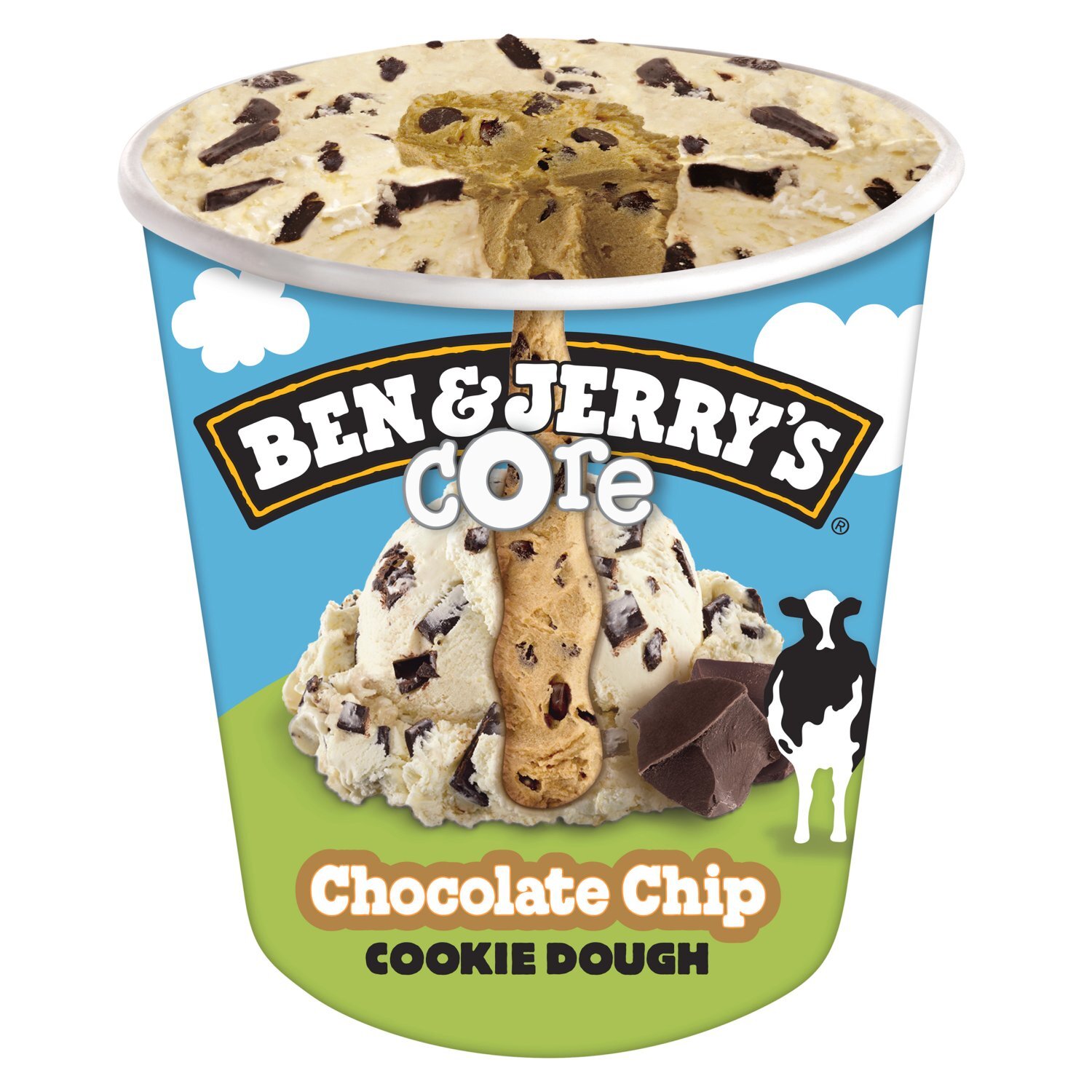 Ben & Jerry's Core Chocolate Chip Cookie Dough Ice Cream, one pint