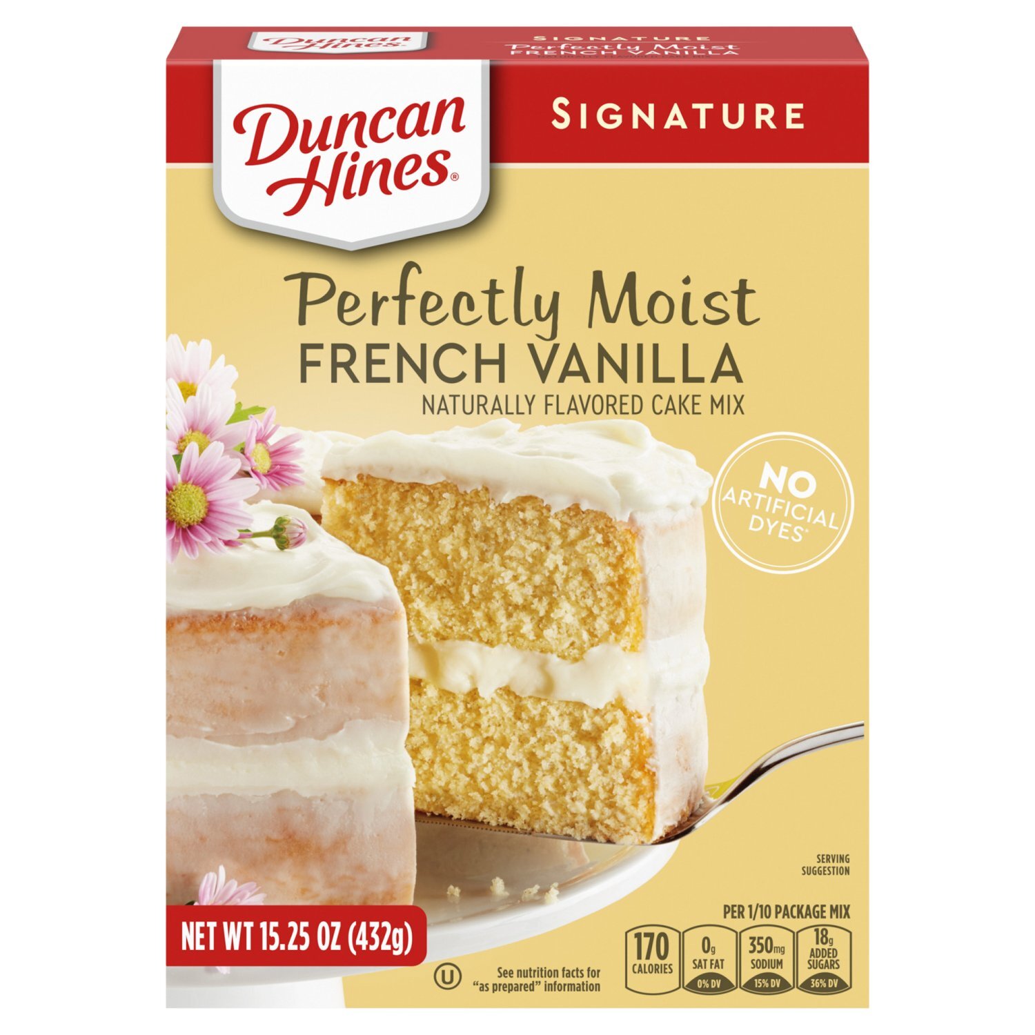 Duncan Hines Signature Perfectly Moist French Vanilla Cake Mix, 15.25 oz Image 8 of 10