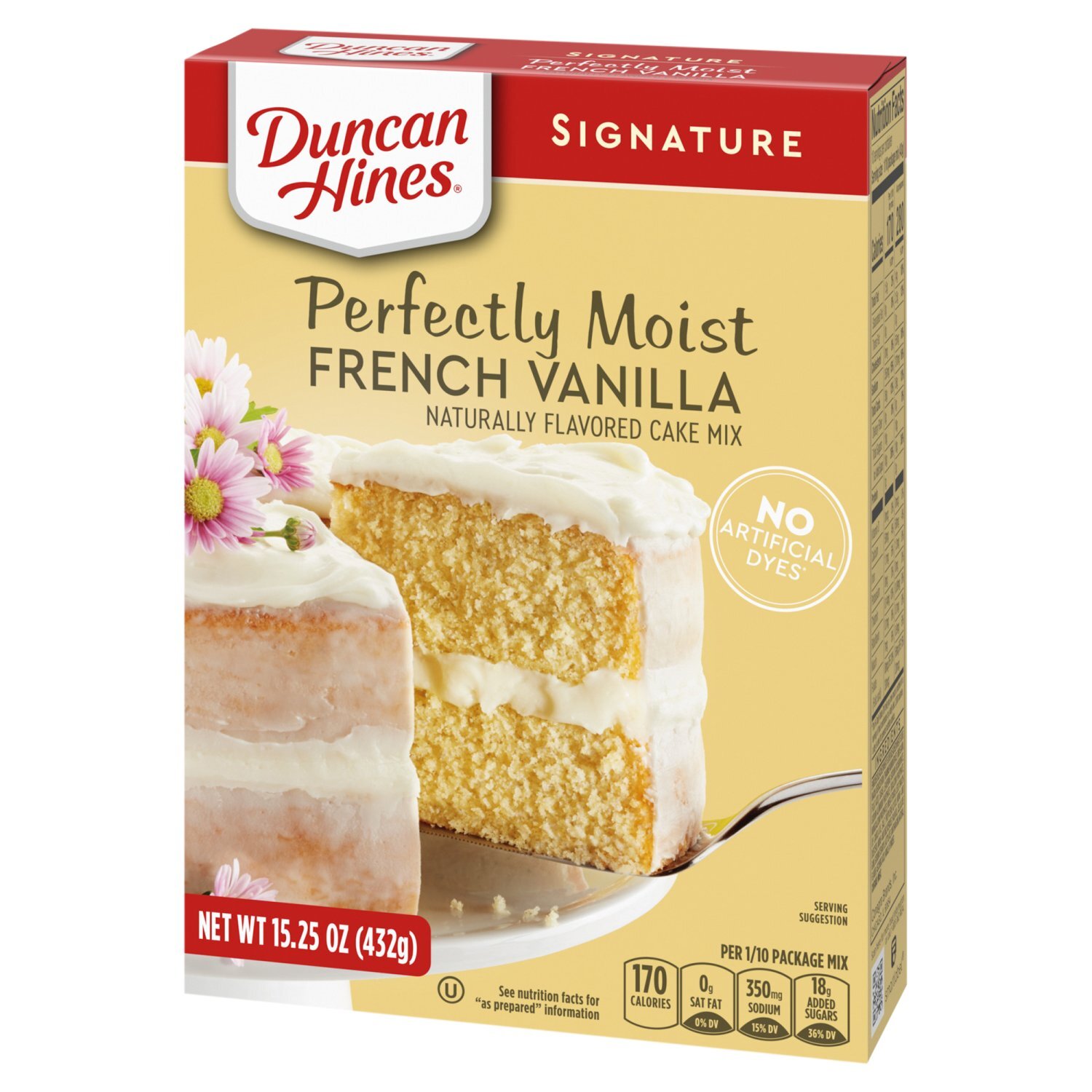 Duncan Hines Signature Perfectly Moist French Vanilla Cake Mix, 15.25 oz Image 9 of 10