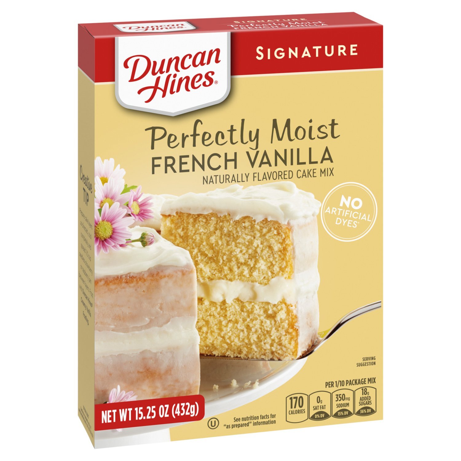 Duncan Hines Signature Perfectly Moist French Vanilla Cake Mix, 15.25 oz Image 10 of 10