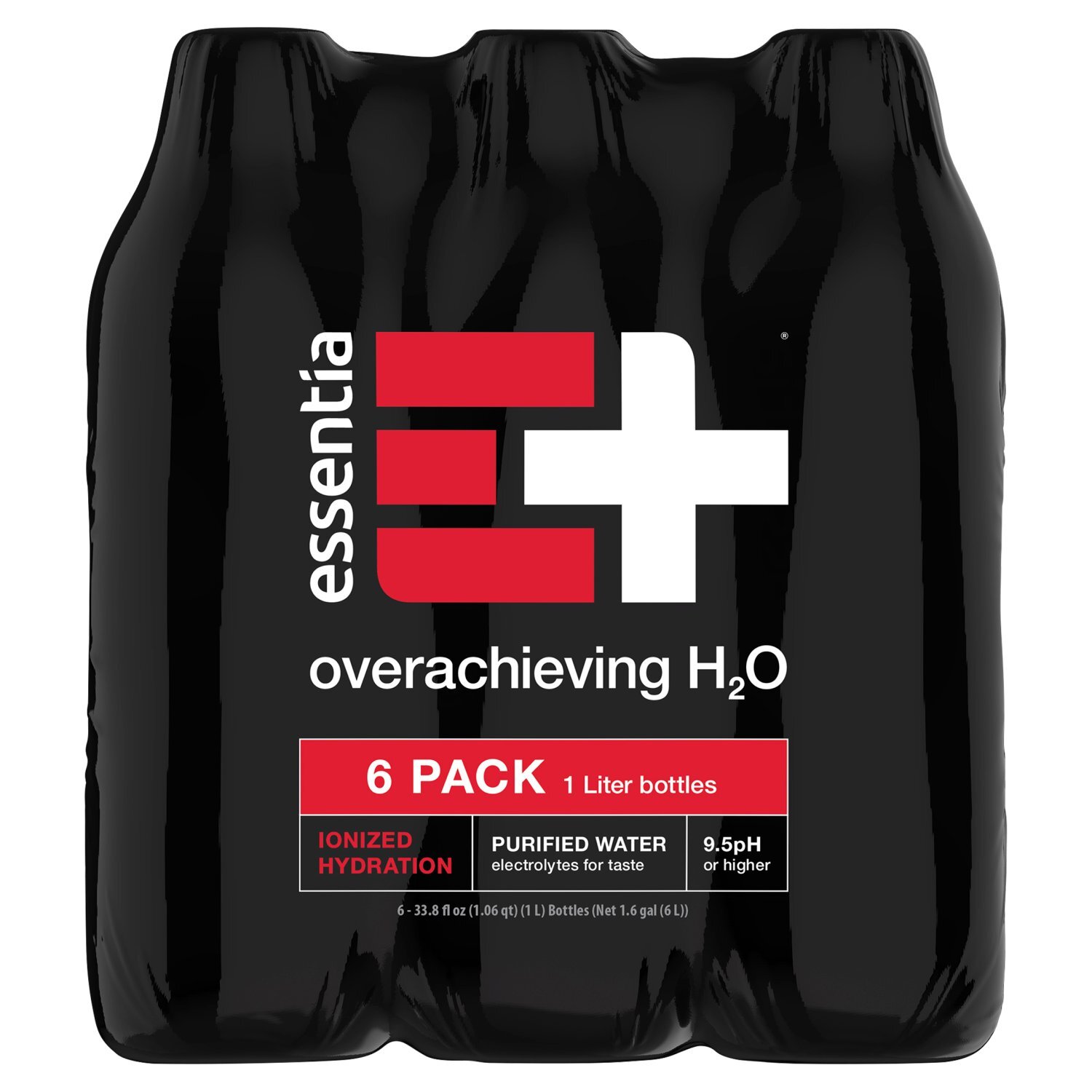 Essentia Overachieving H2O Ionized Hydration Purified Water, 33.8