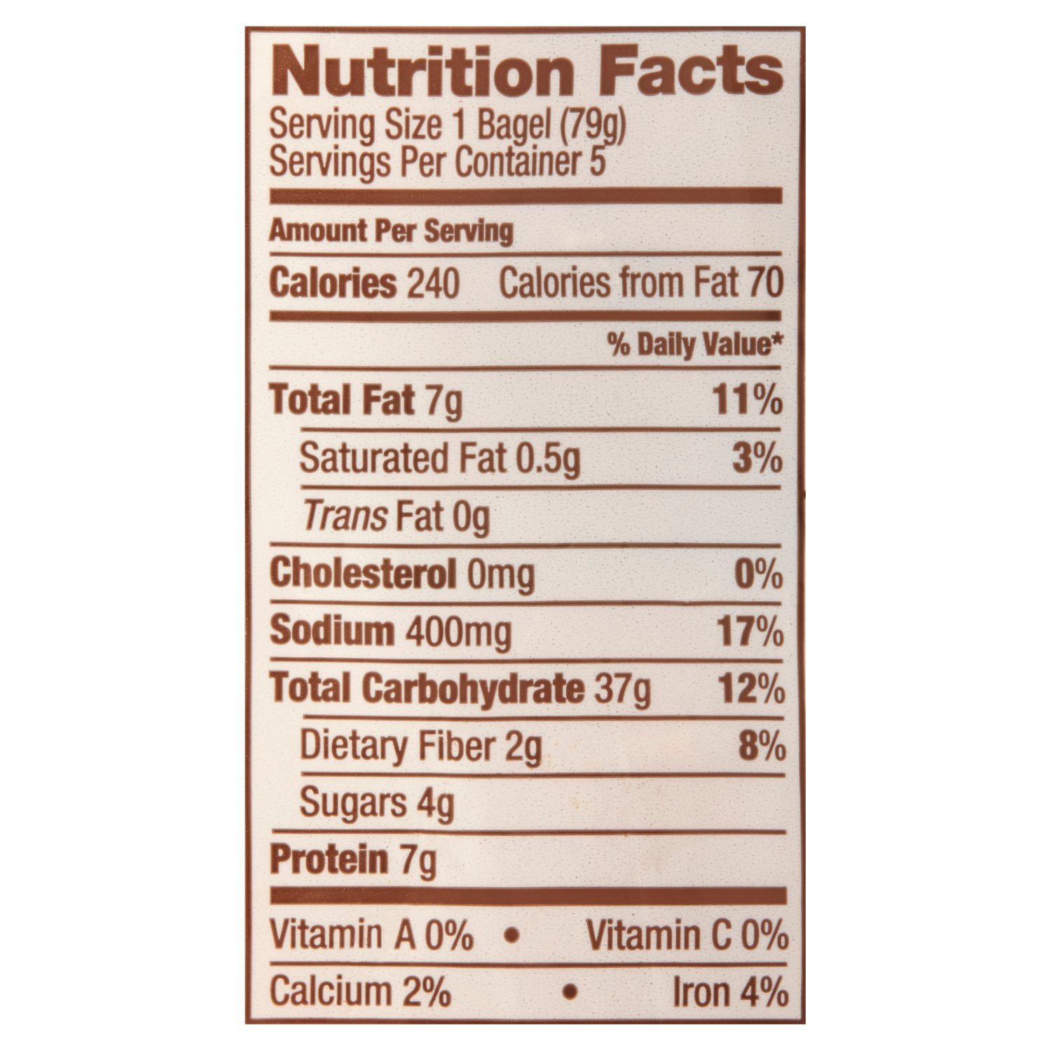 Udi's Gluten Free Soft & Chewy Plain Bagels, 5 count, 13.9 oz Image 2 of 5