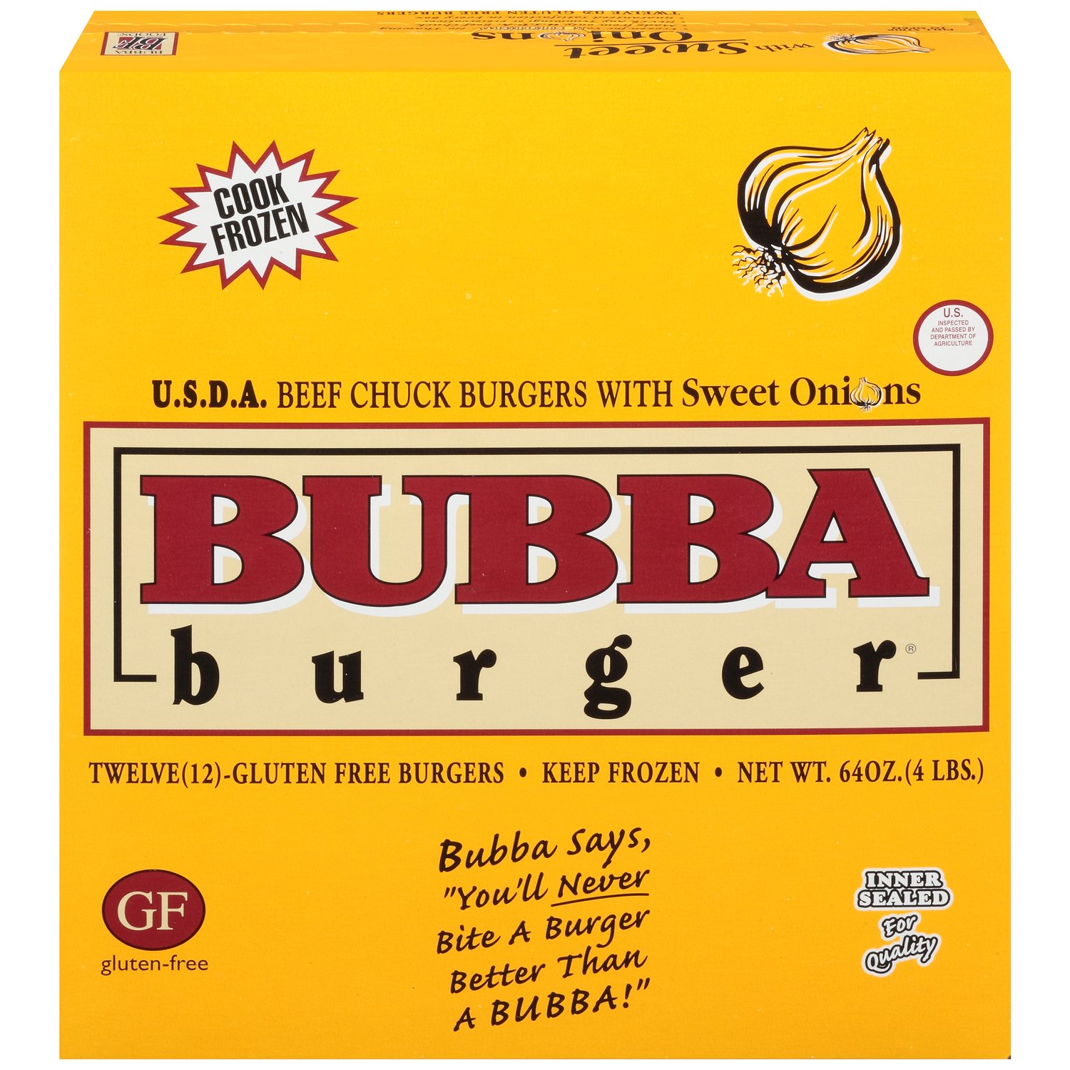 Bubba Burger Burgers, Turkey, 90%/10% 8 ea