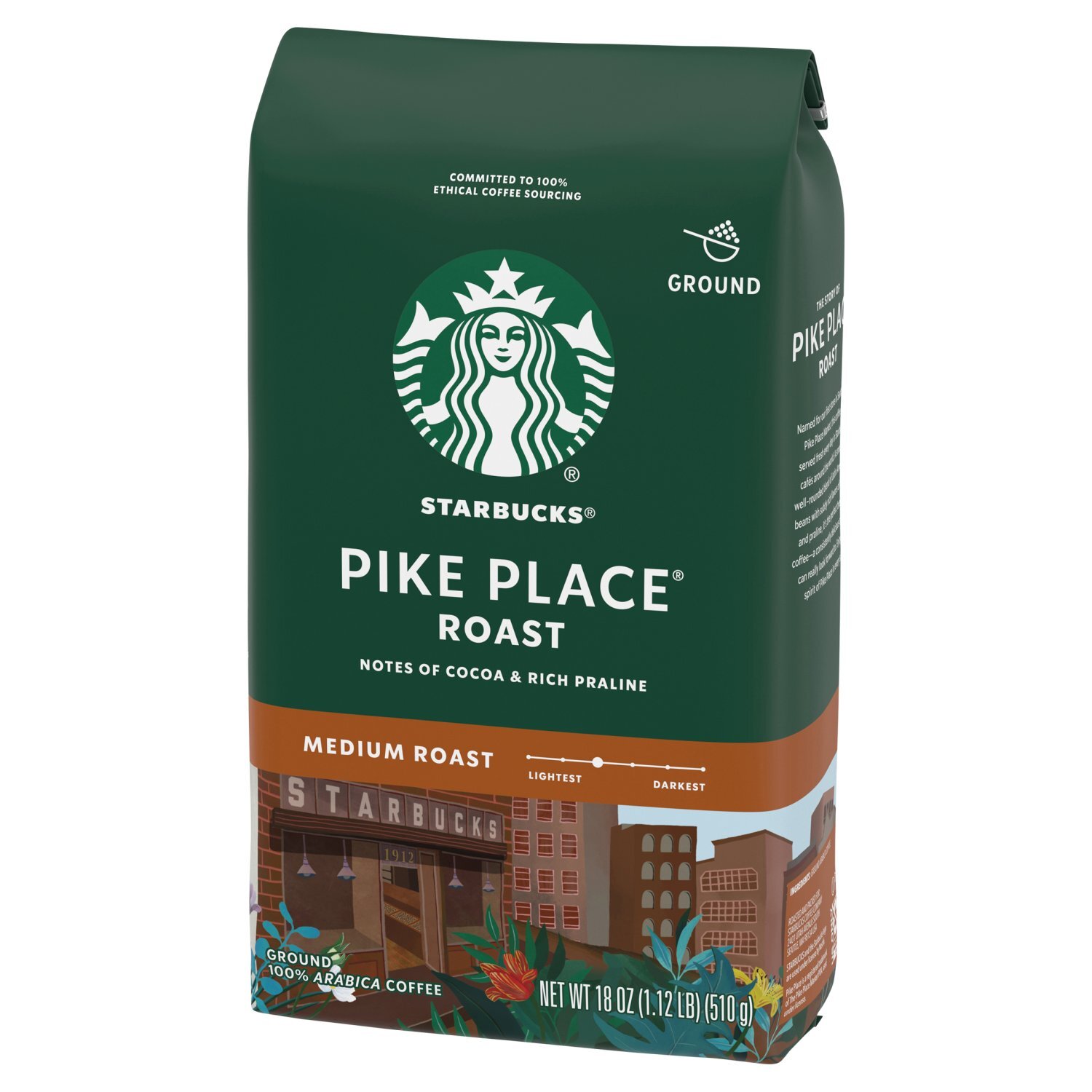 Starbucks Pike Place Medium Roast Ground Coffee, 18 oz - The Fresh