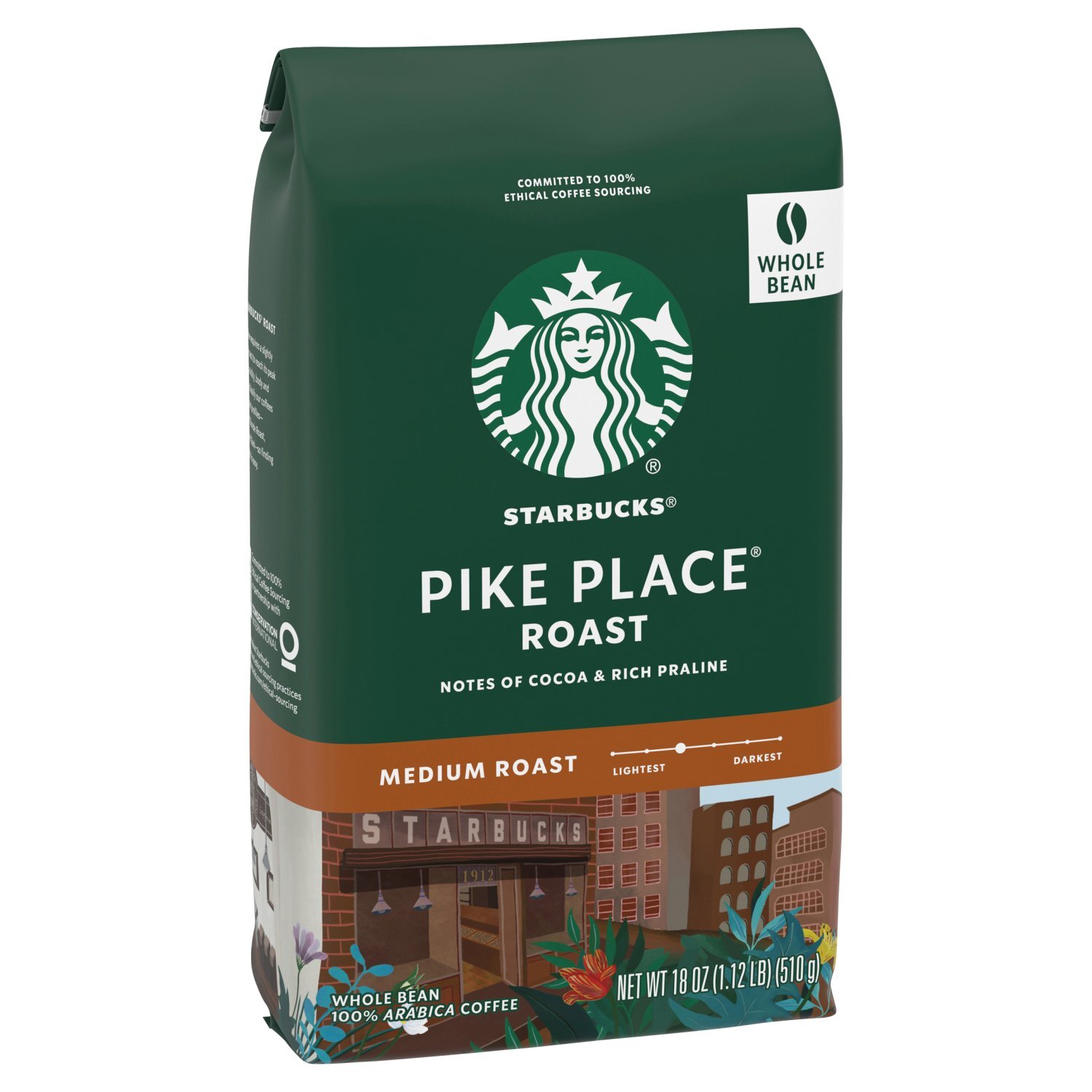 Starbucks Pike Place Medium Roast Whole Bean Coffee, 18 oz - Fairway