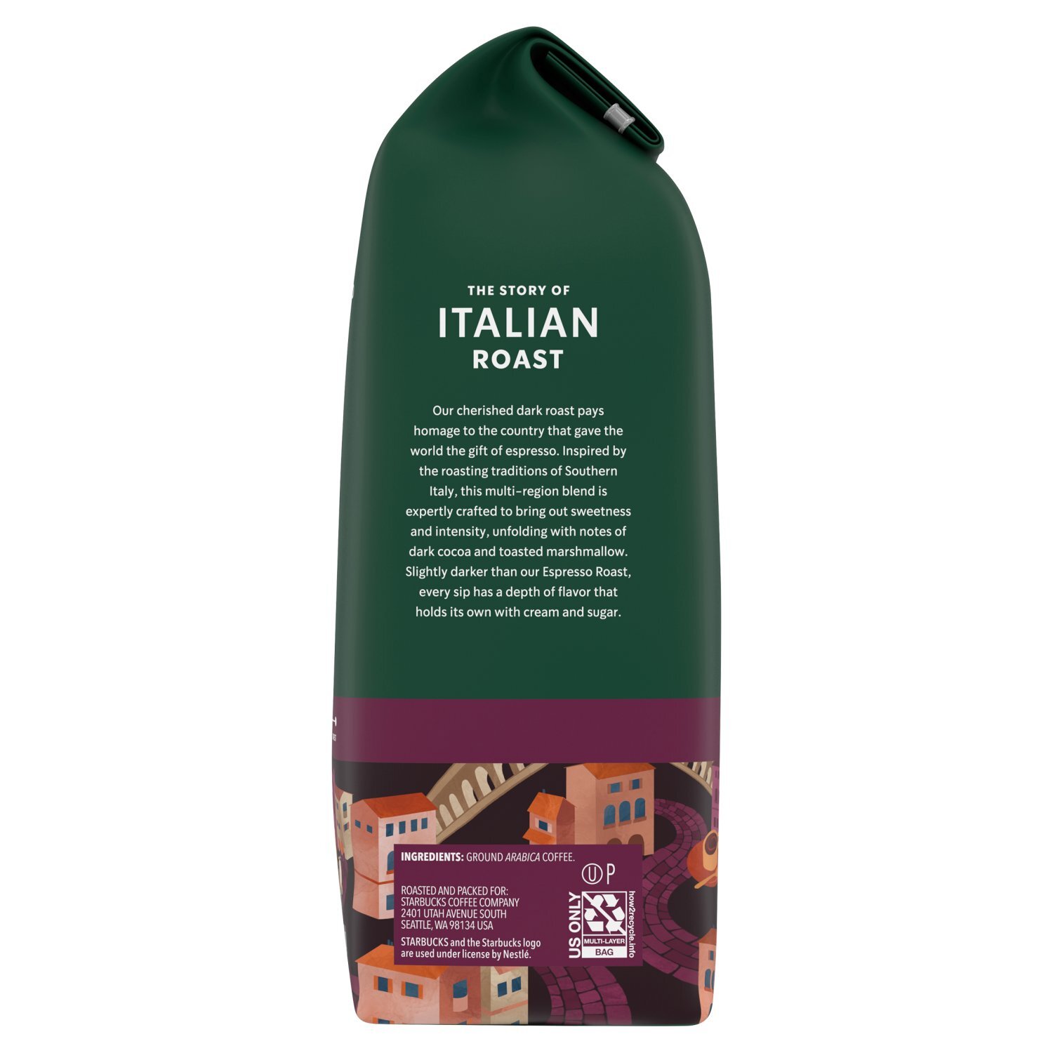 Starbucks Dark Italian Roast 100% Arabica Ground Coffee, 12 oz Image 6 of 8
