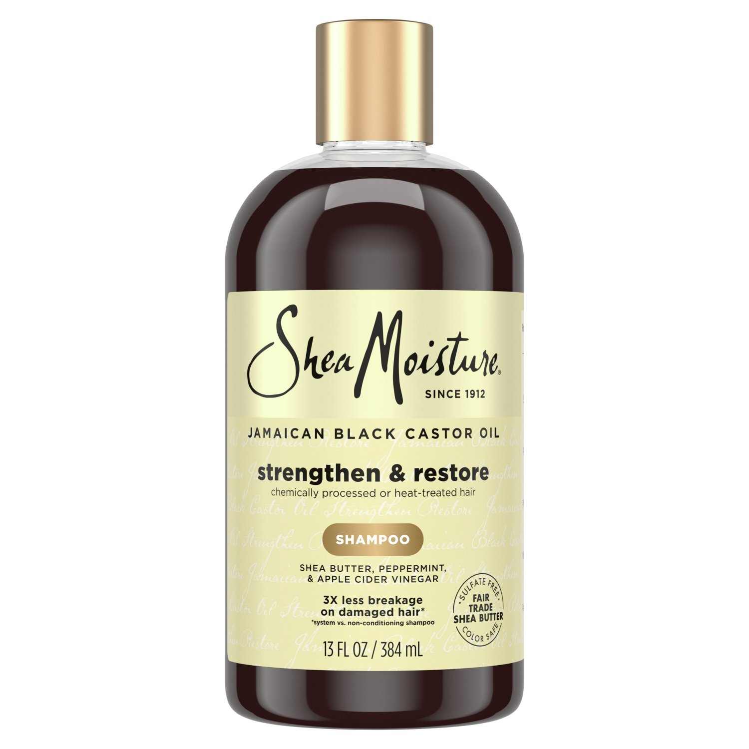 SheaMoisture Strengthen & Restore Jamaican Black Castor Oil Shampoo, 13 fl oz Image 2 of 10