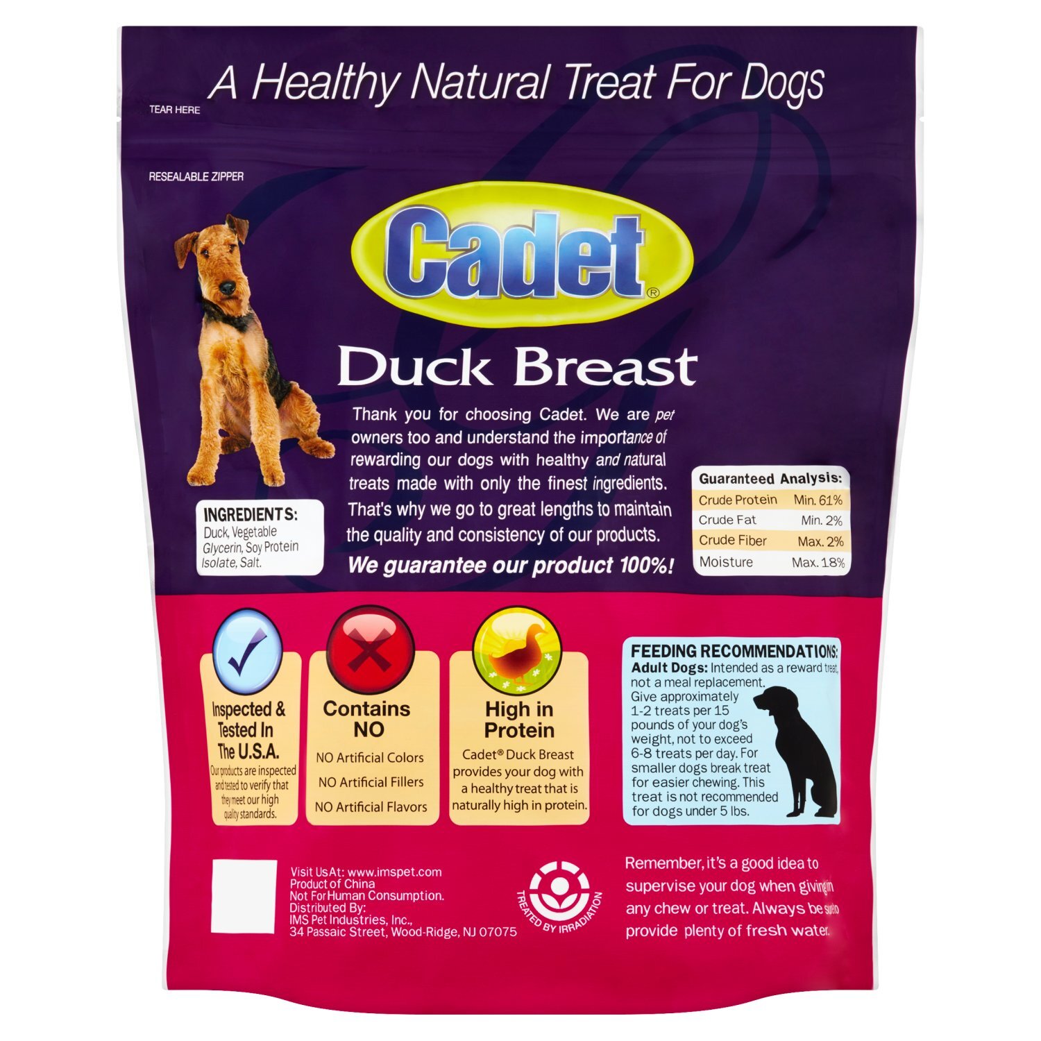 Cadet Gourmet Duck Breast Treat for Dogs, 1.75 lb Image 4 of 5